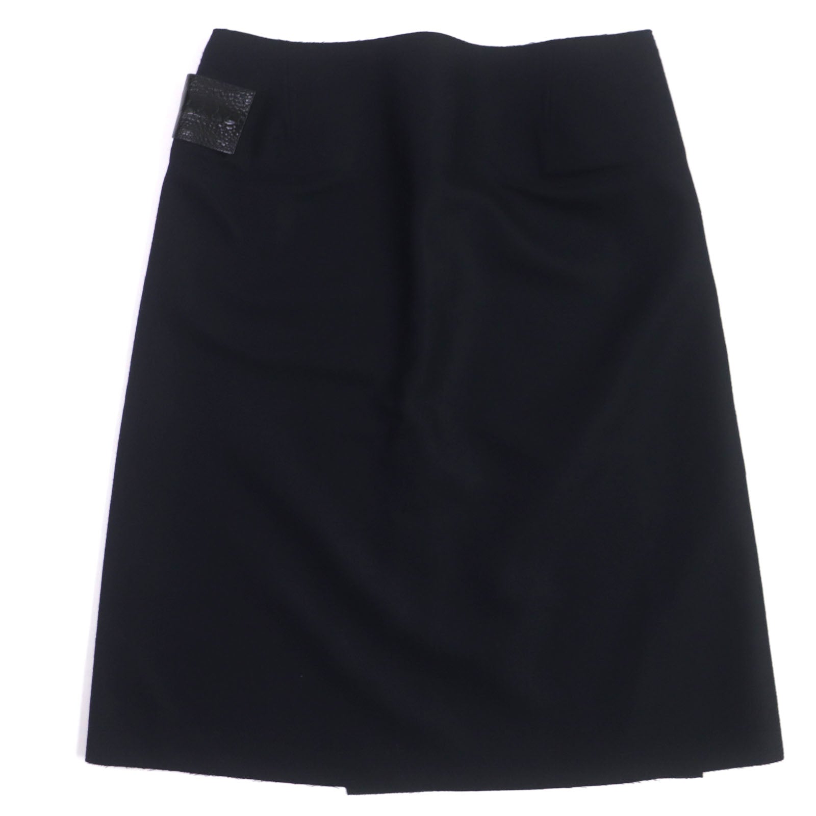 Celine Wool Phoebe Cut Wrap Skirt Navy