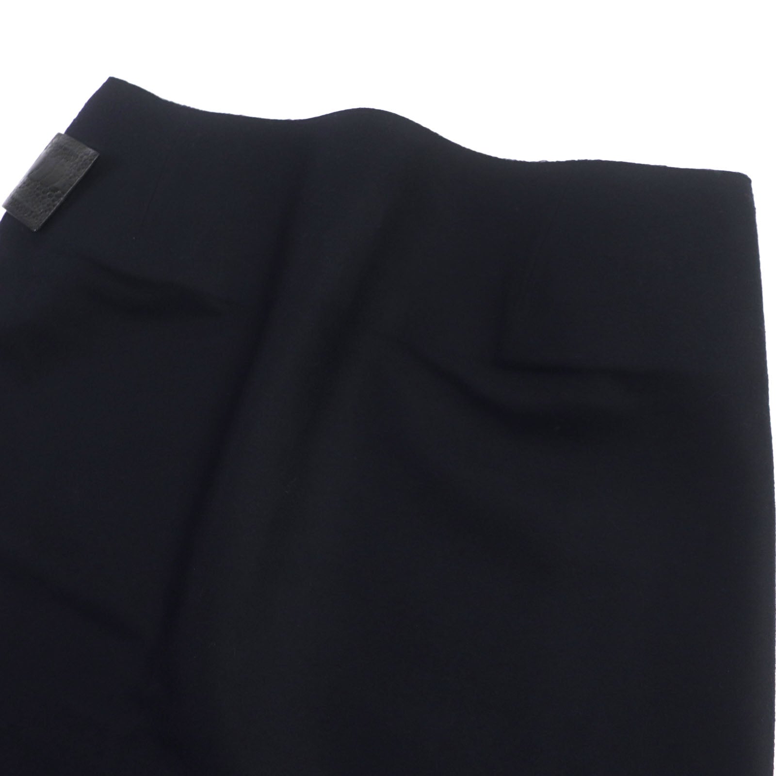 Celine Wool Phoebe Cut Wrap Skirt Navy