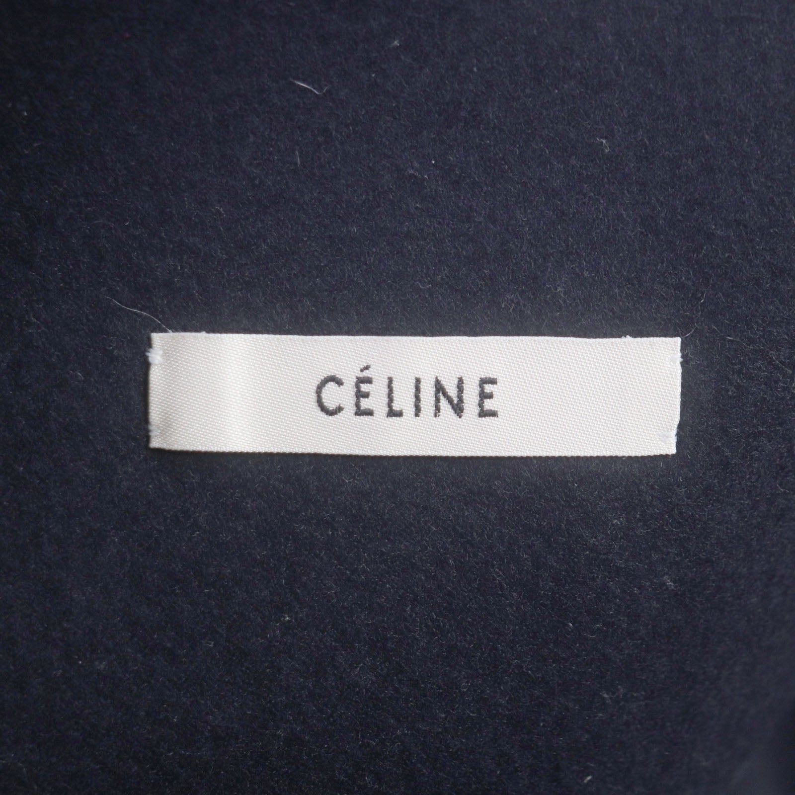 Celine Wool Phoebe Cut Wrap Skirt Navy