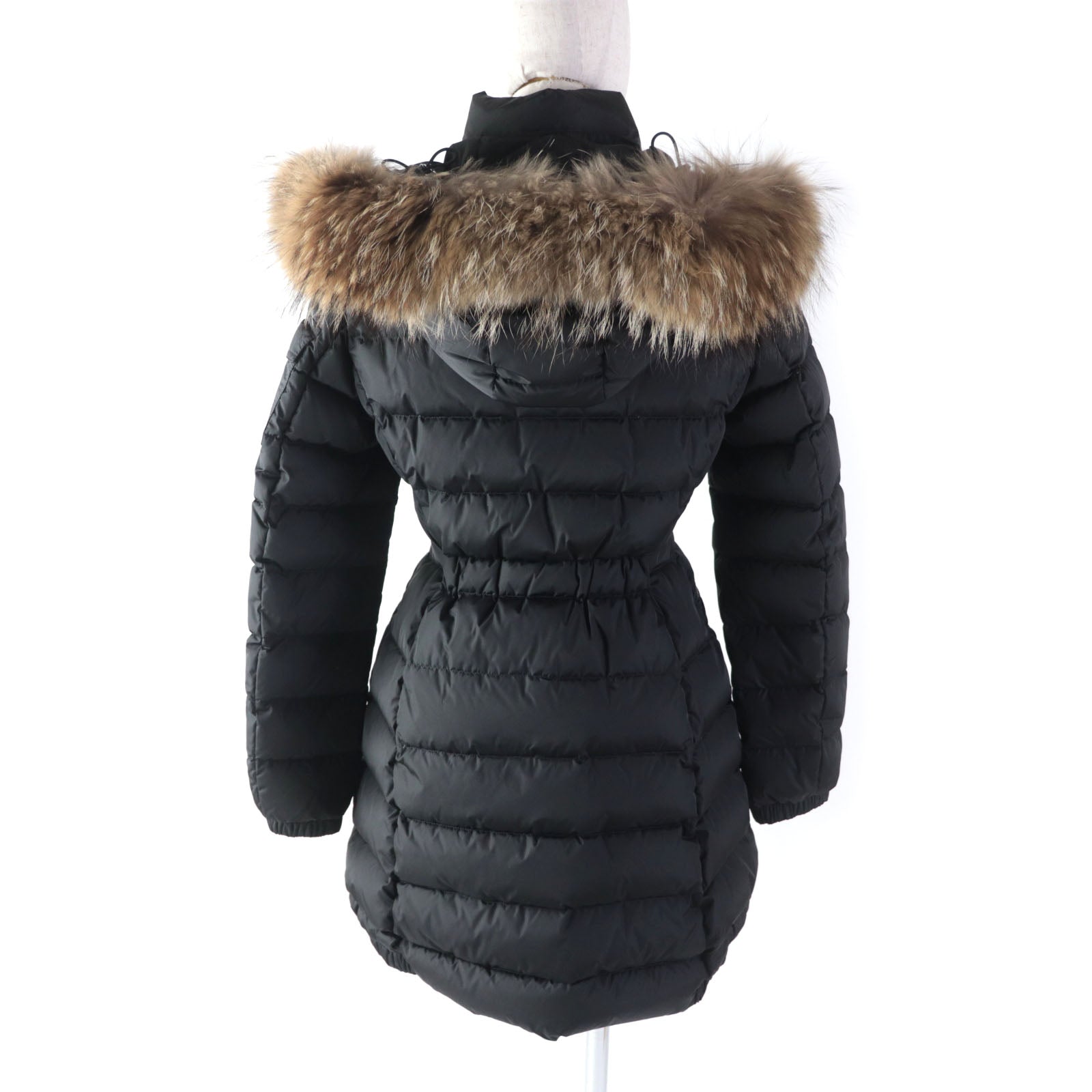 Moncler CHARP Nylon Down Coat with Fur Hood