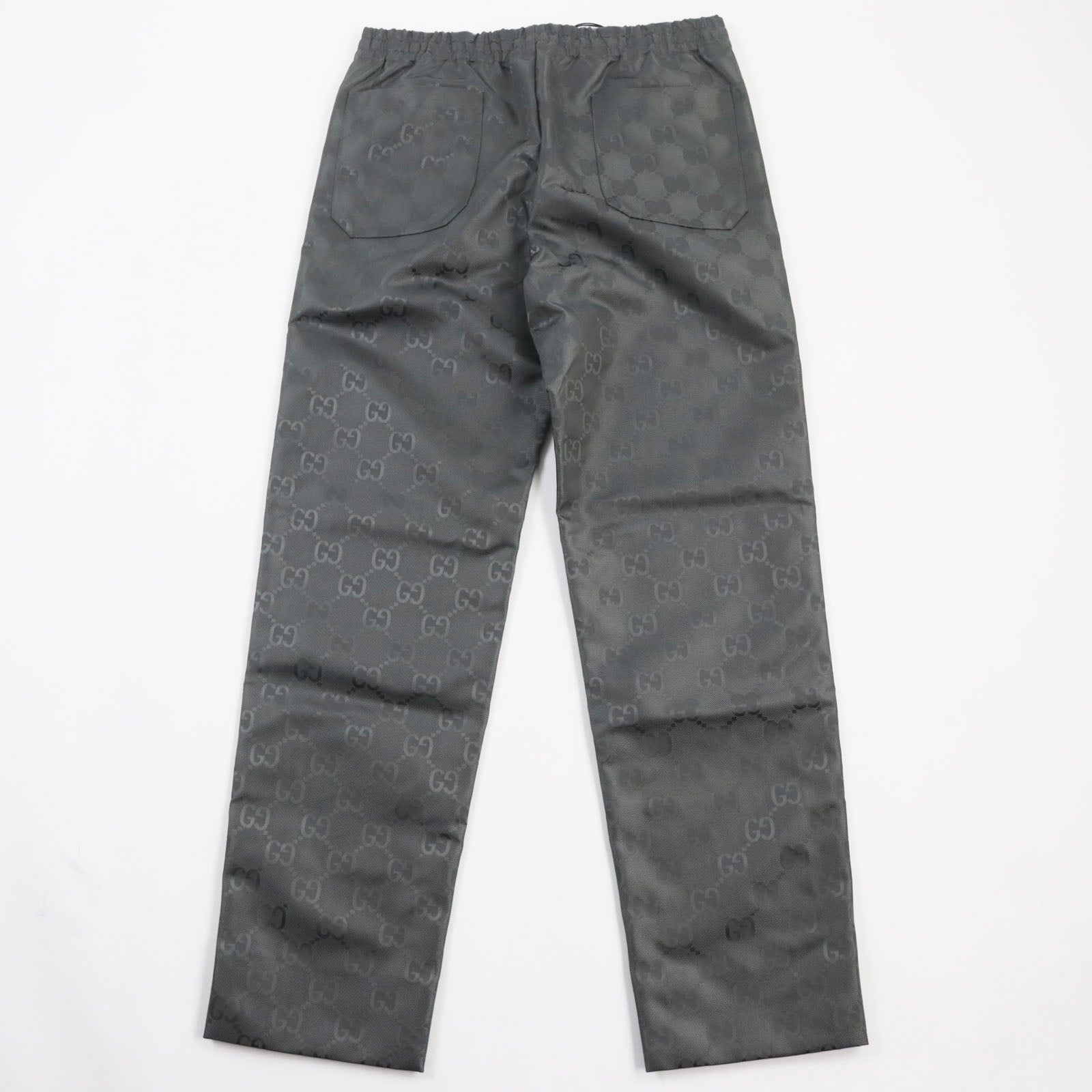 Gucci Nylon GG Pattern Pants Gray 46