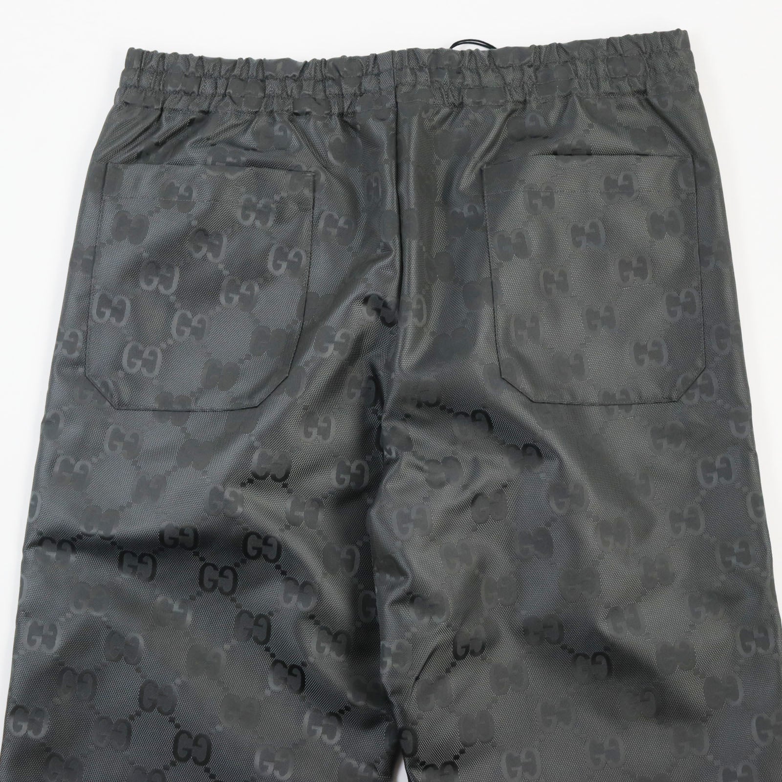 Gucci Nylon GG Pattern Pants Gray 46