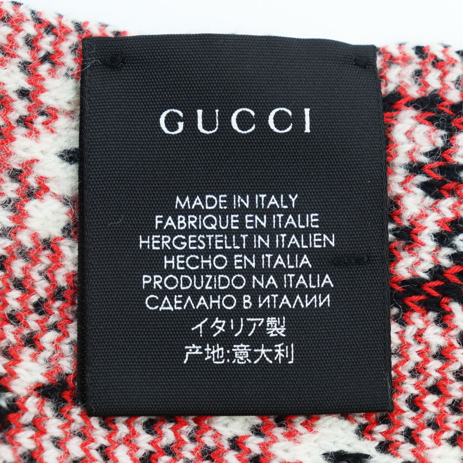 GUCCI Cotton Wool GG Diamond Scarf