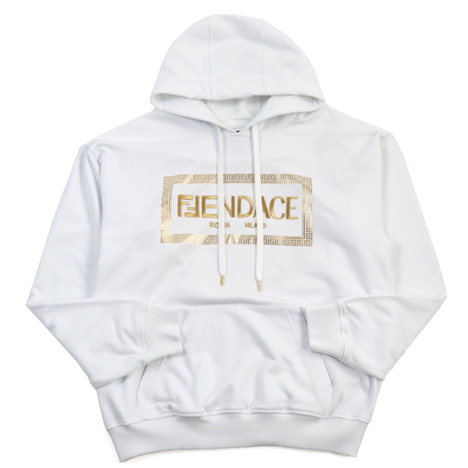 Fendi Versace Logo Embroidered Pullover Hoodie