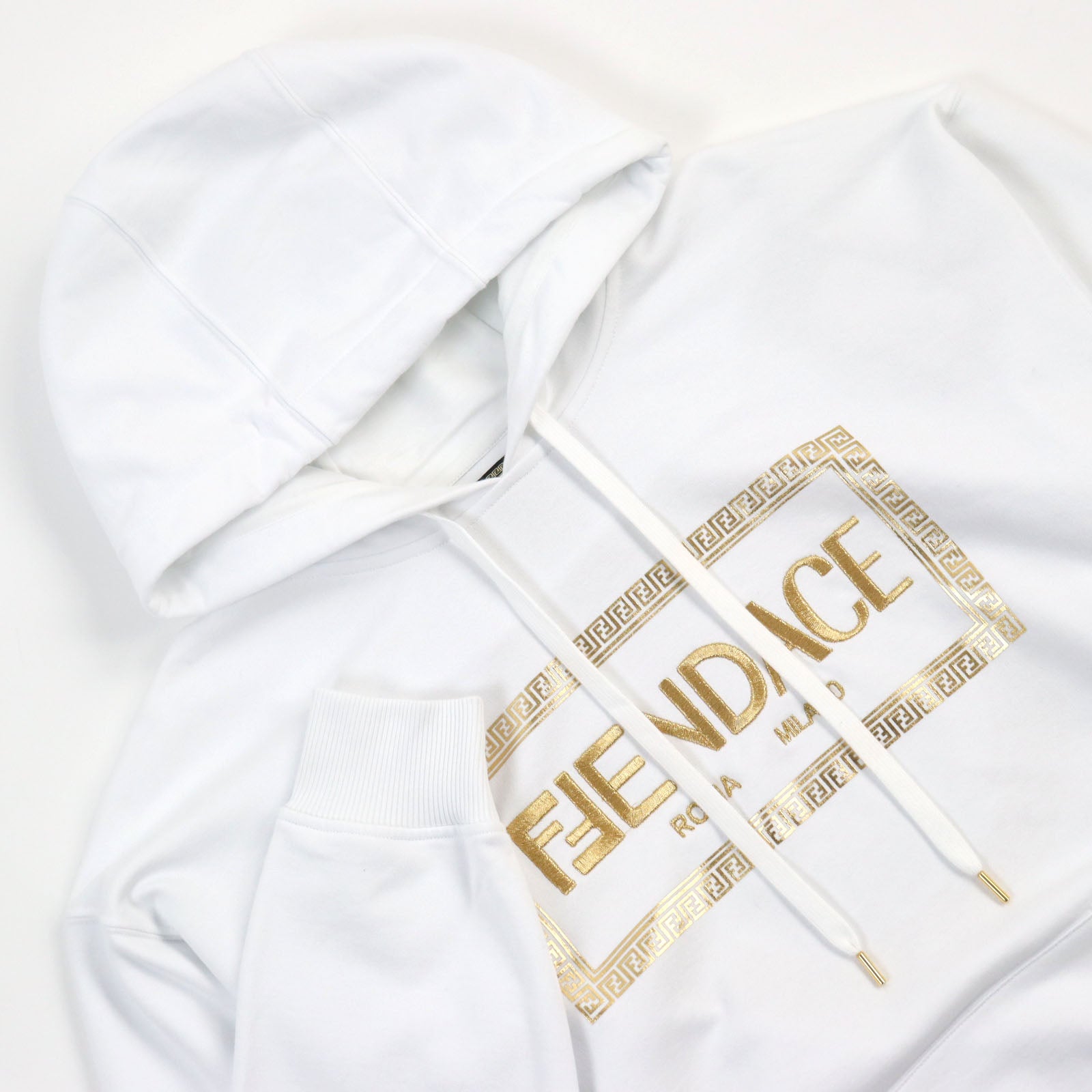 Fendi Versace Logo Embroidered Pullover Hoodie