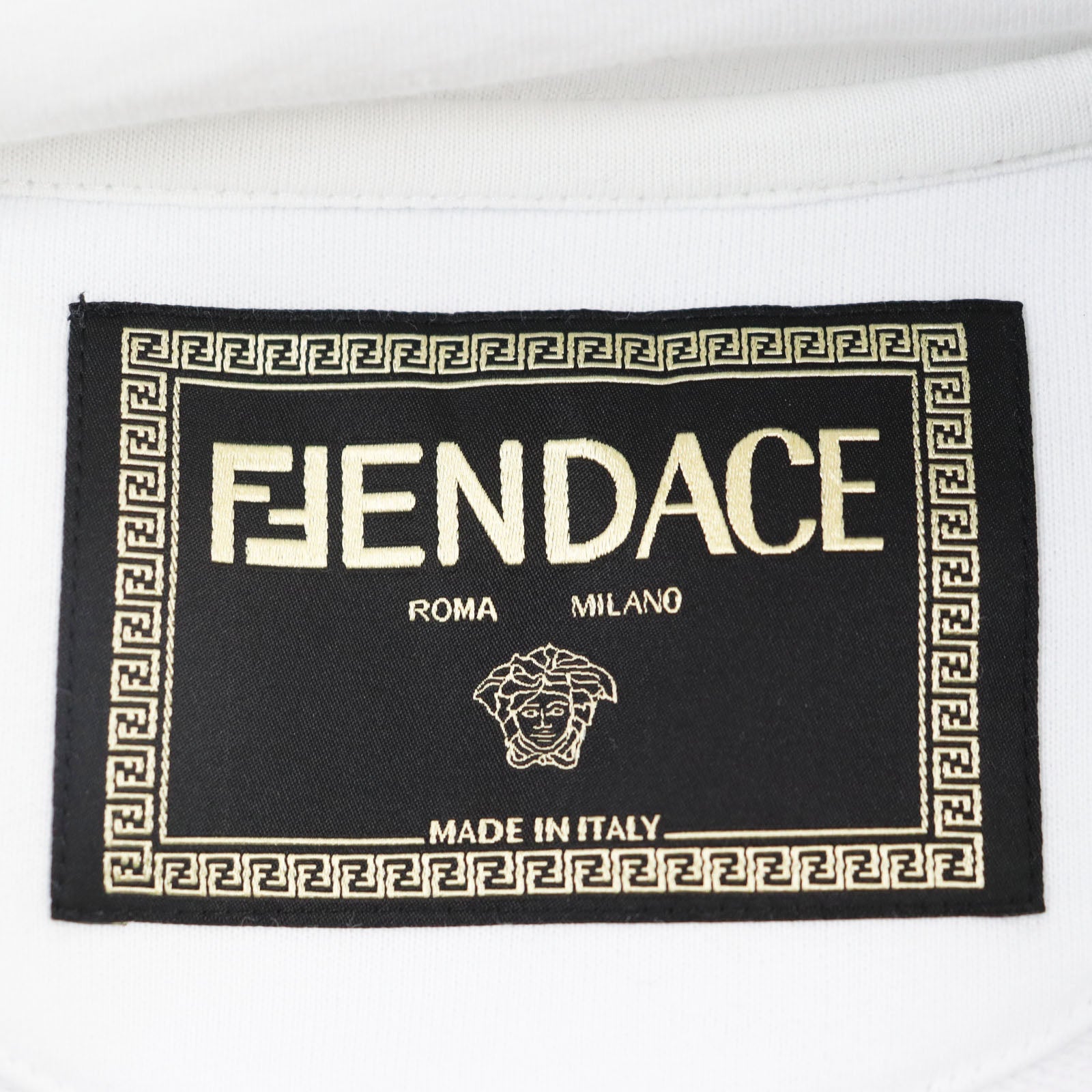 Fendi Versace Logo Embroidered Pullover Hoodie