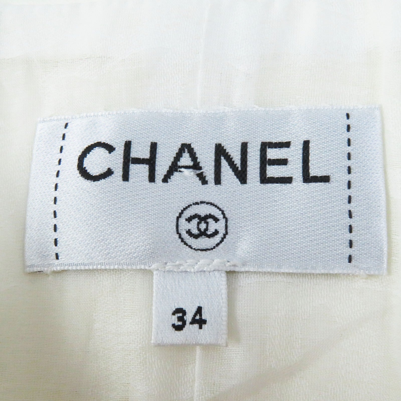 Chanel Lambskin Short Sleeve Leather Jacket Ivory