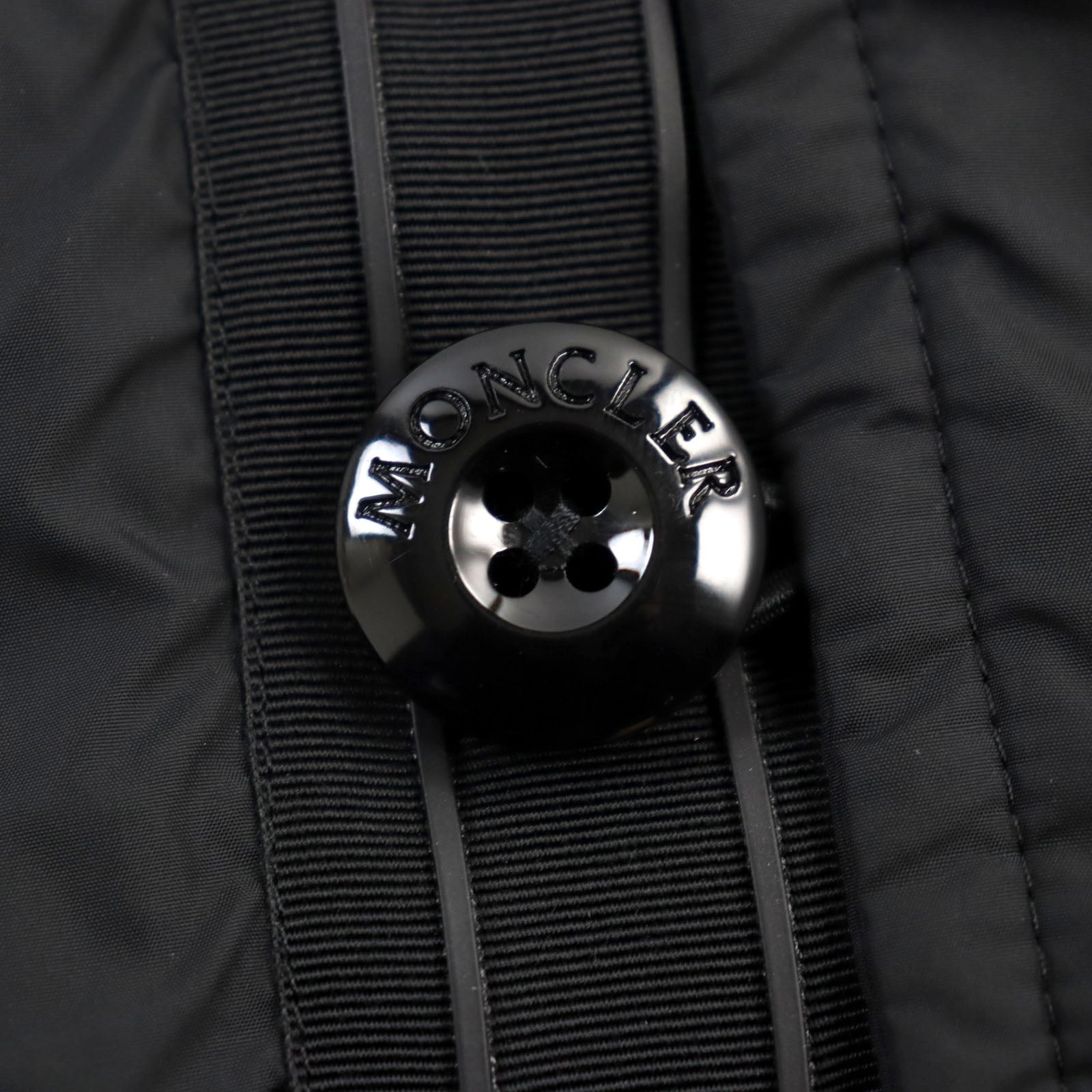 Moncler Nylon Hooded Down Jacket Black