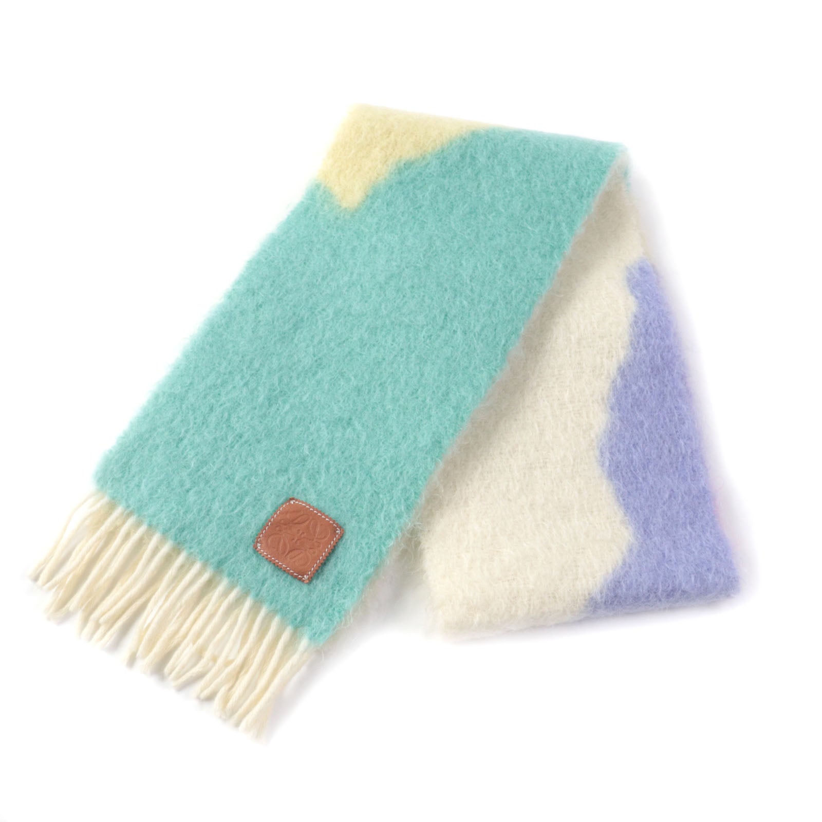 Loewe Mohair Wool Long Fringe Scarf