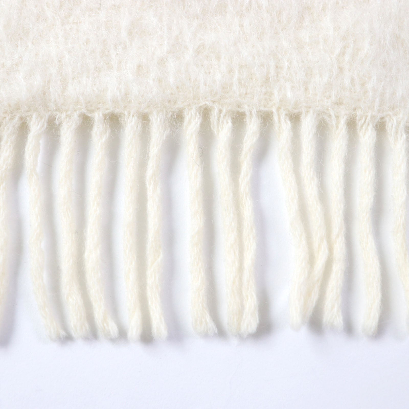 Loewe Mohair Wool Long Fringe Scarf