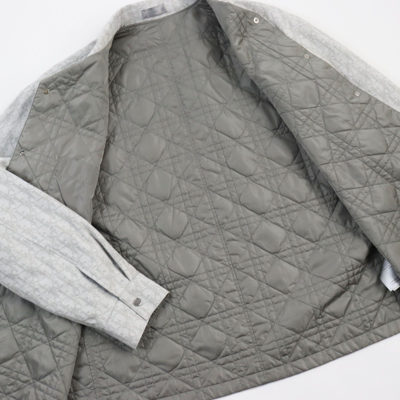 Dior Oblique Padded Jacket Gray 48