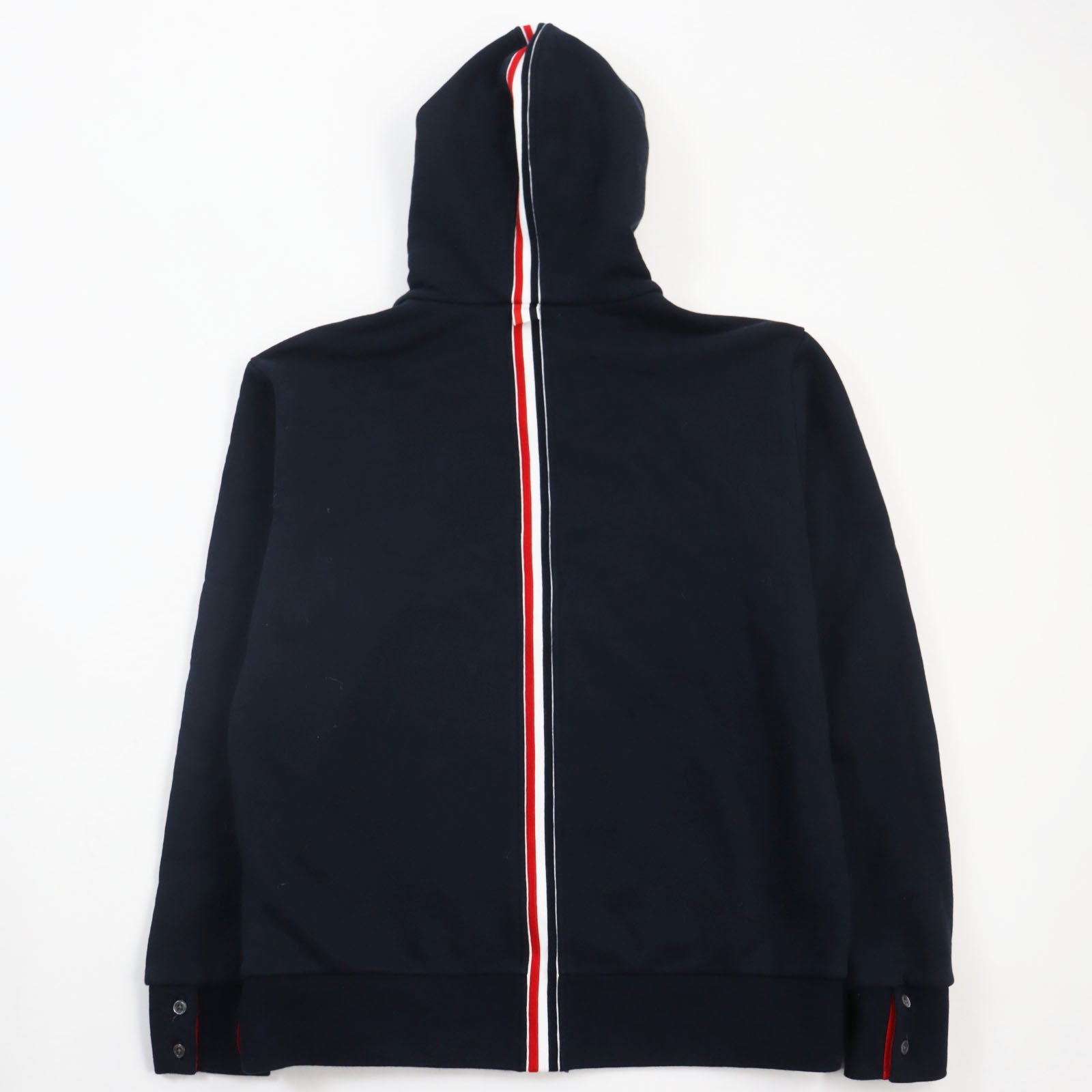 Thom Browne Cotton Triple Stripe Zip Hoodie