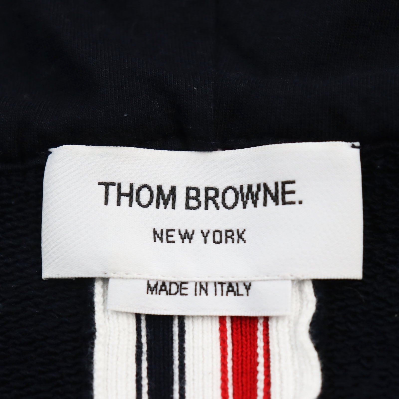 Thom Browne Cotton Triple Stripe Zip Hoodie