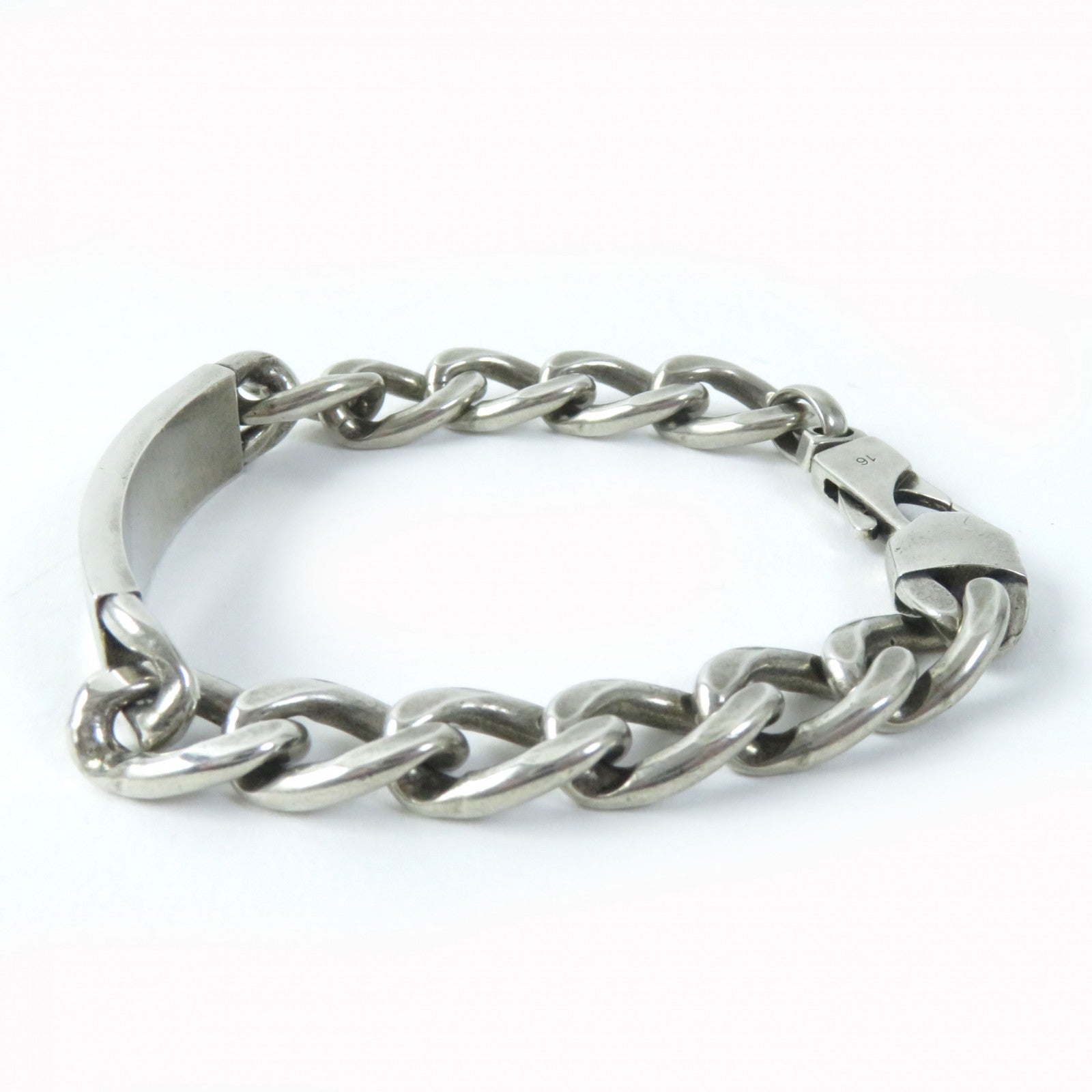 Gucci Silver Chain Bracelet with Logo