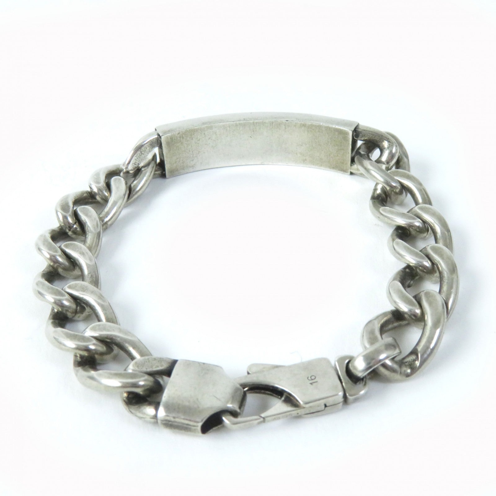 Gucci Silver Chain Bracelet with Logo