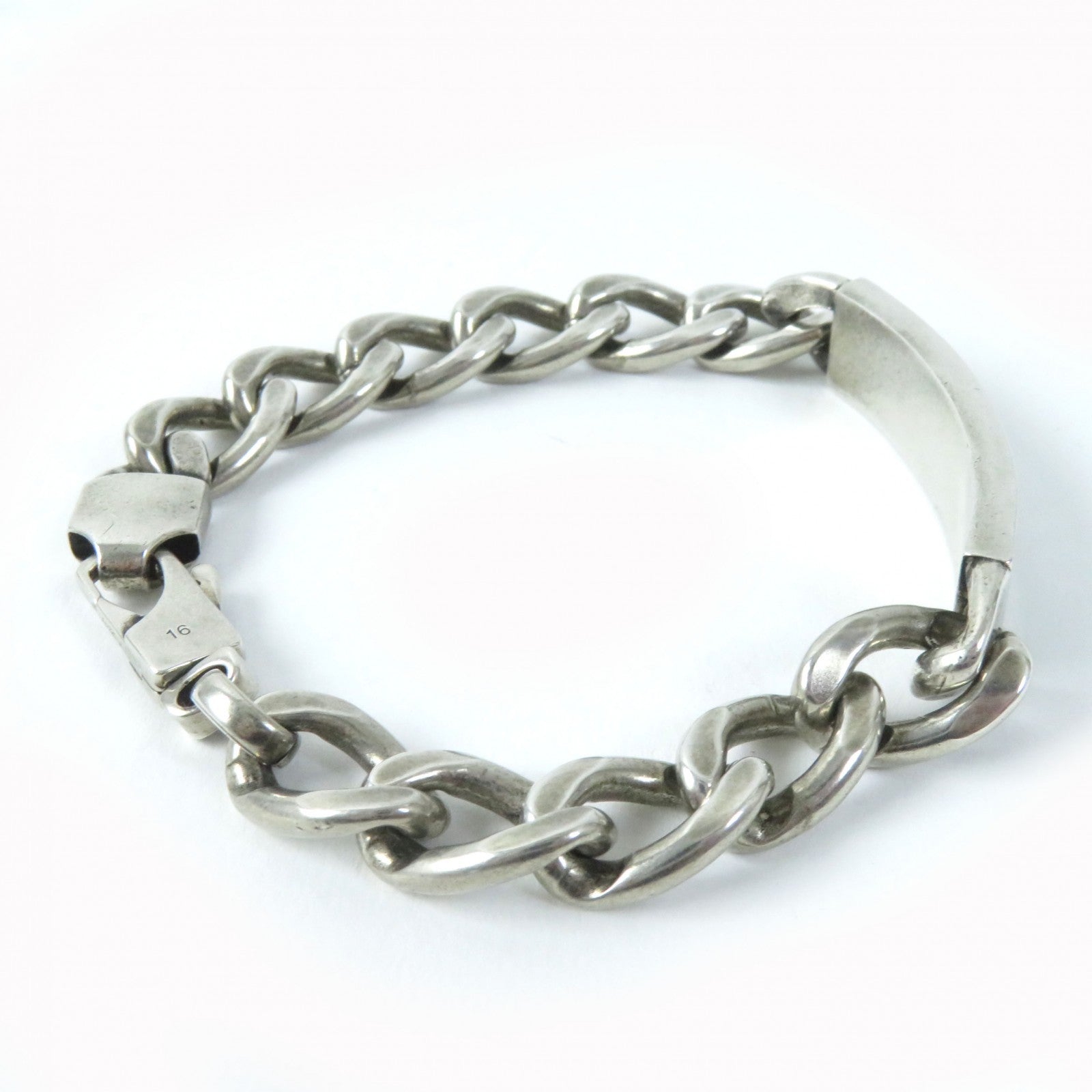 Gucci Silver Chain Bracelet with Logo