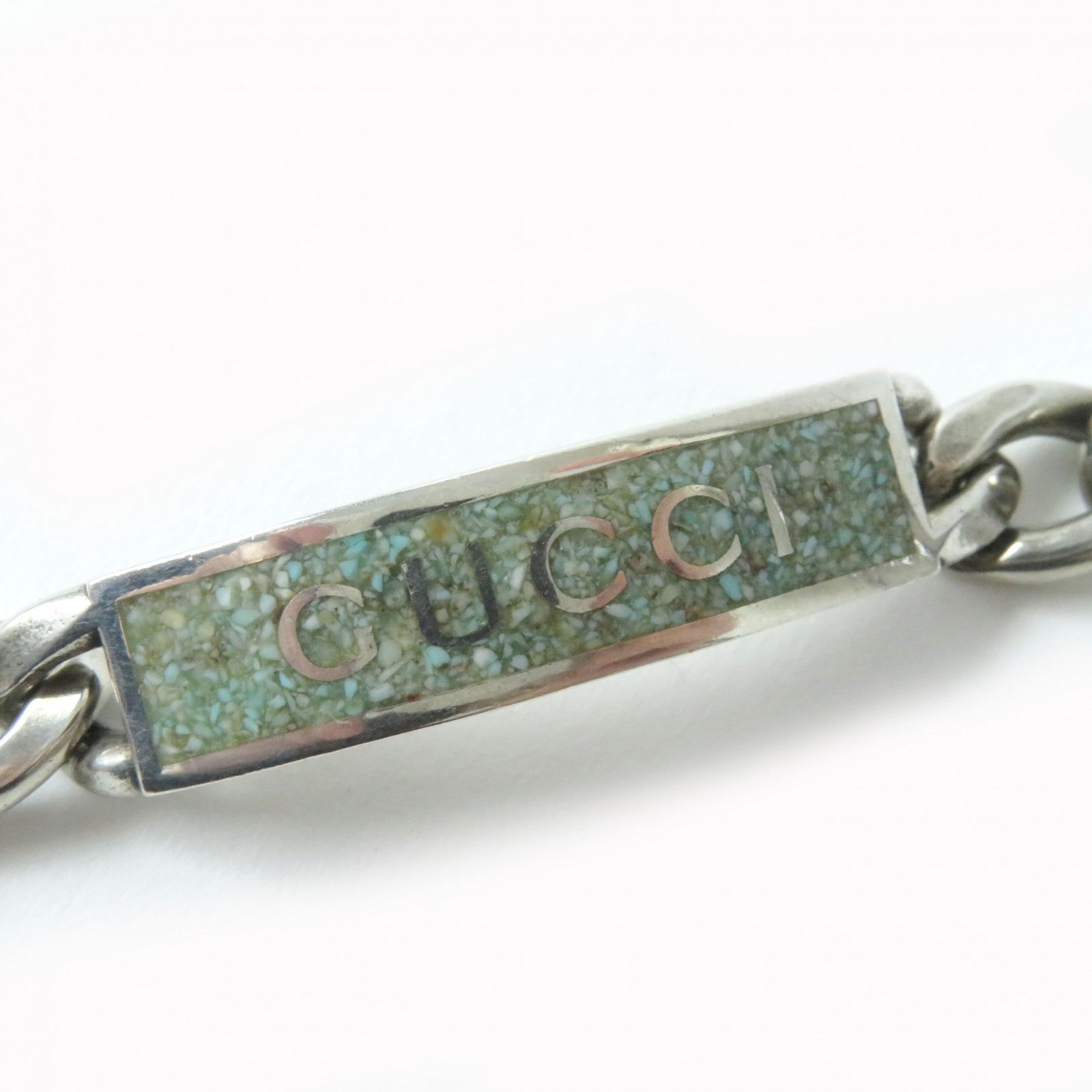 Gucci Silver Chain Bracelet with Logo