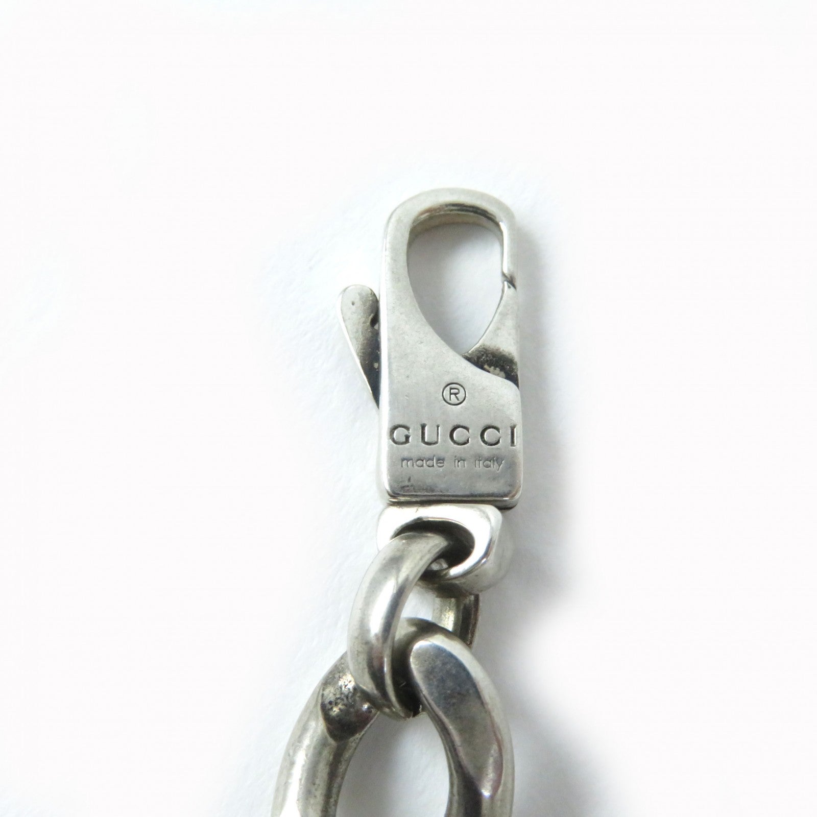 Gucci Silver Chain Bracelet with Logo