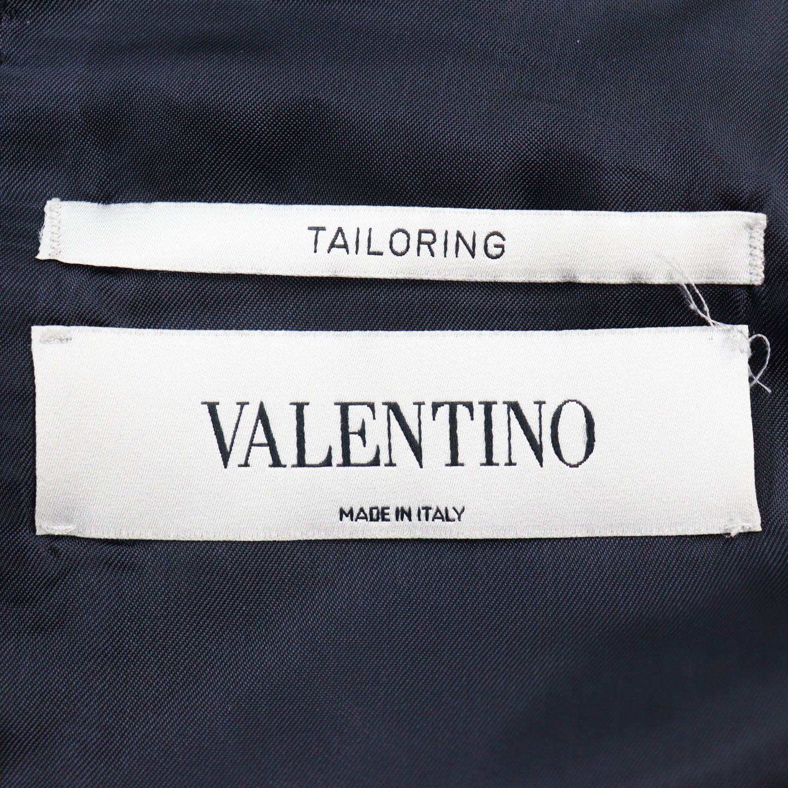 Valentino Wool Single Suit Navy Stripe 48