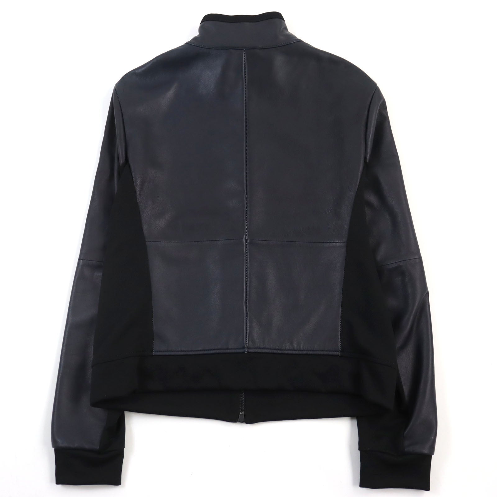 Armani Lamb Leather Bicolor Zip Jacket Blouson