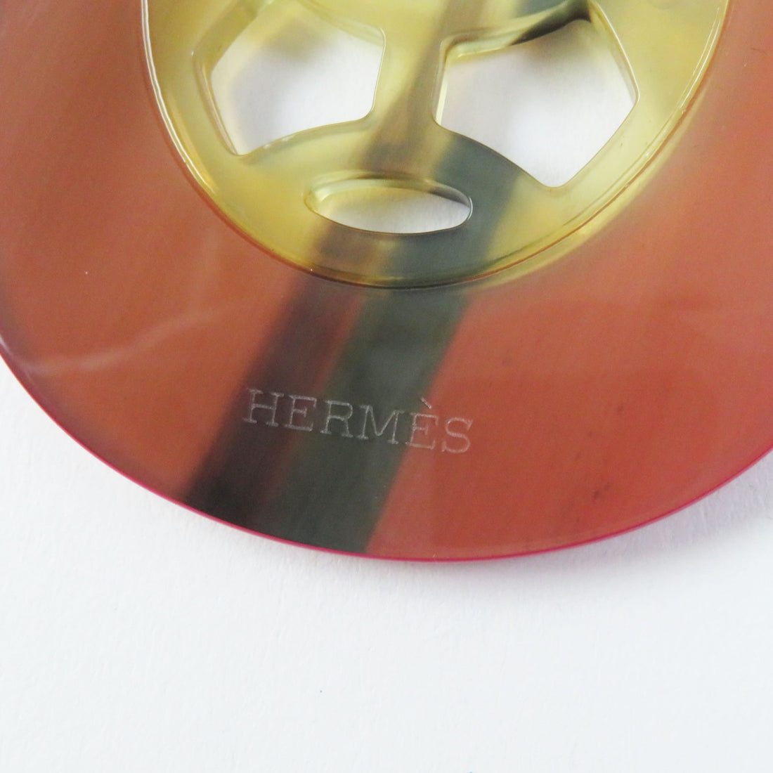 Hermes Buffalo Horn Lacquer Leather Necklace