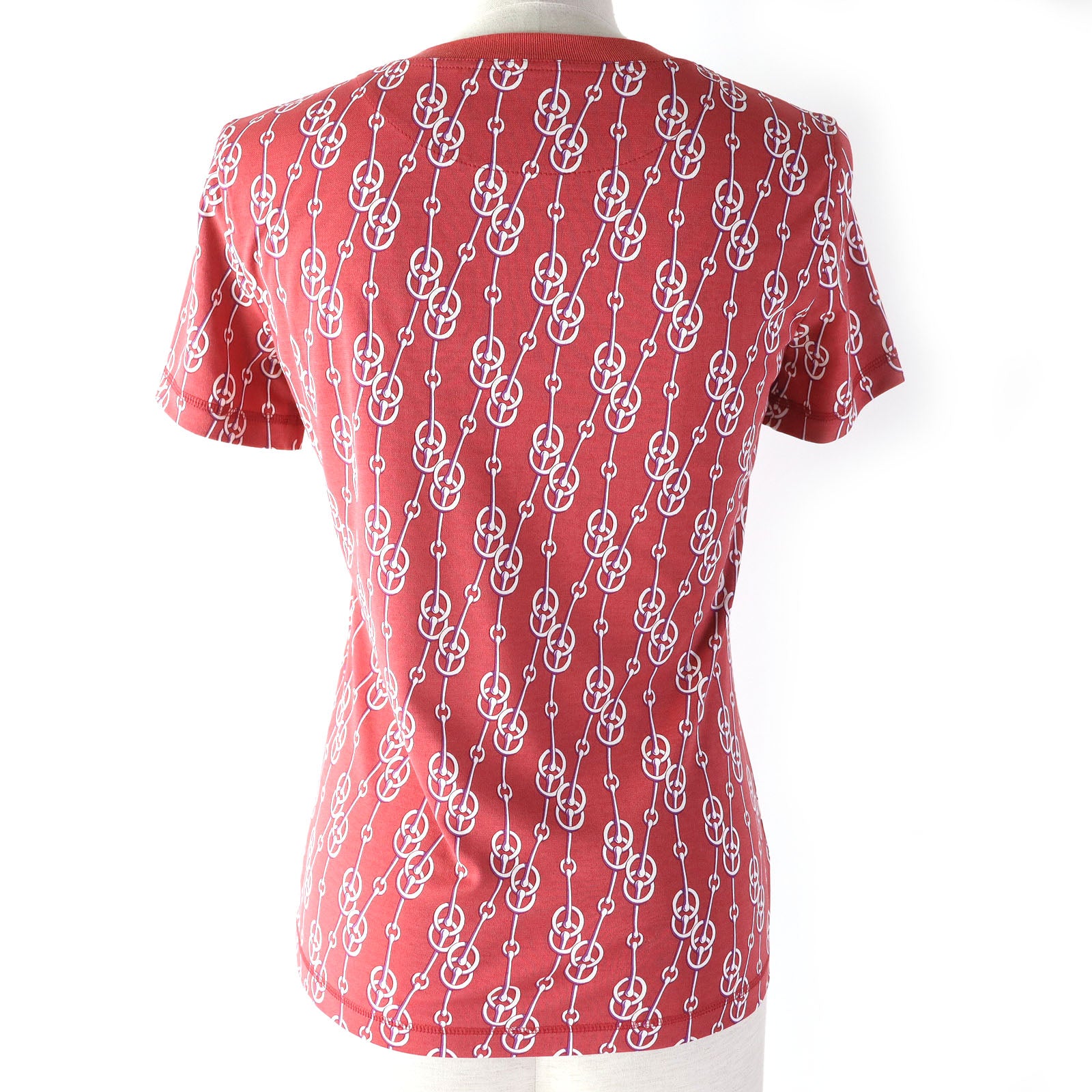 Hermes Cotton Pattern Short Sleeve T-Shirt Women