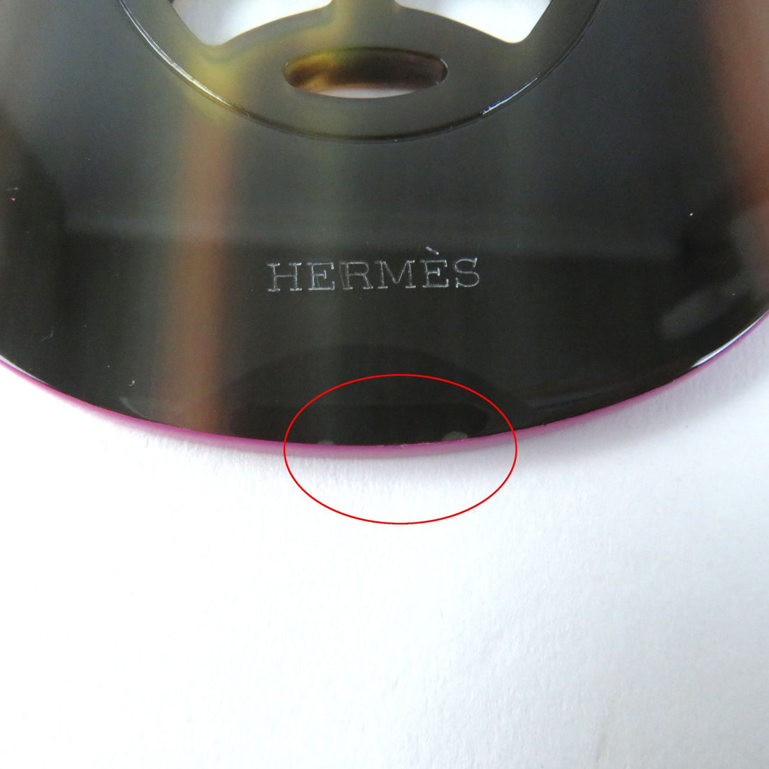 Hermes Buffalo Horn Pendant Necklace