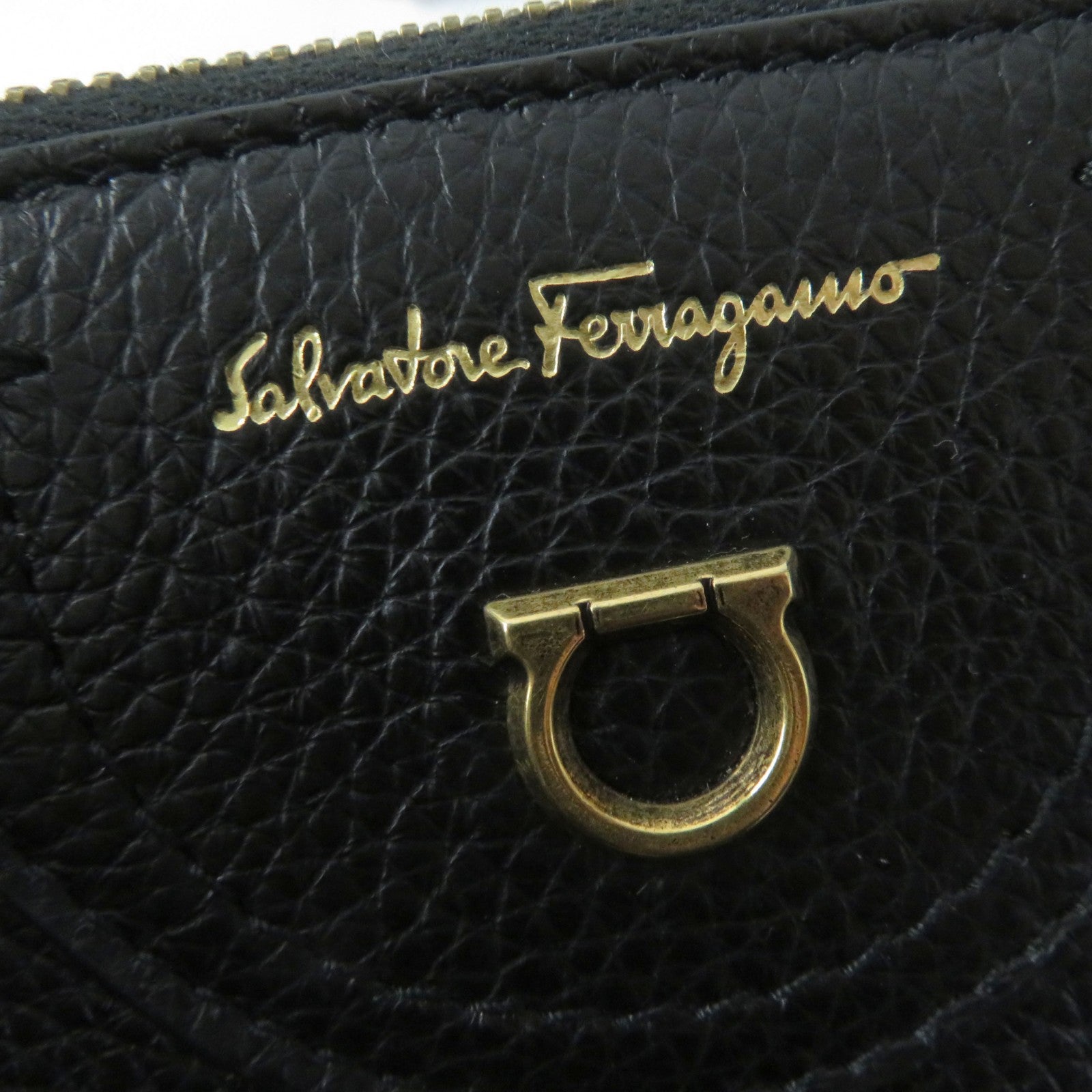 Salvatore Ferragamo Gancini Leather Shoulder Bag