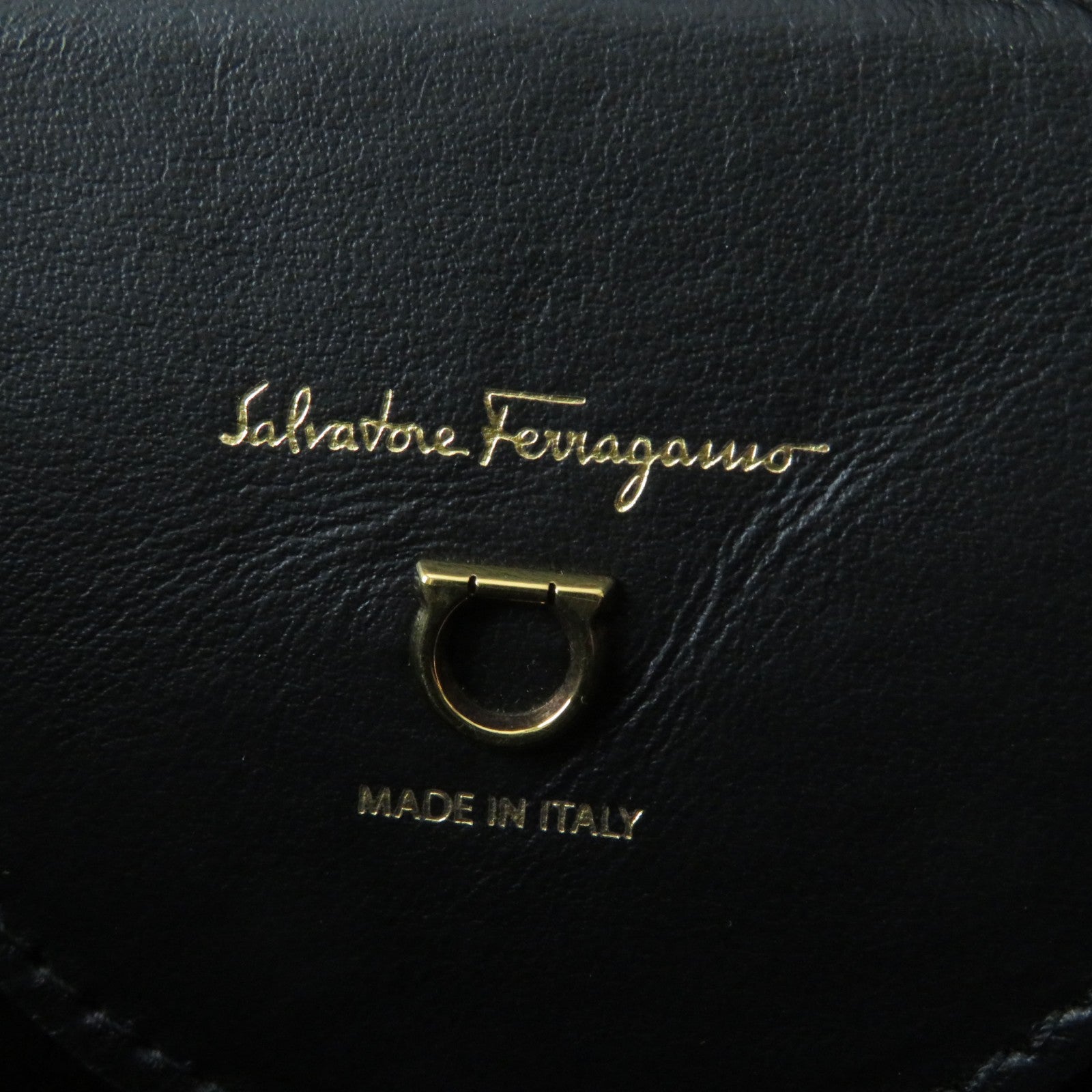 Salvatore Ferragamo Gancini Leather Shoulder Bag