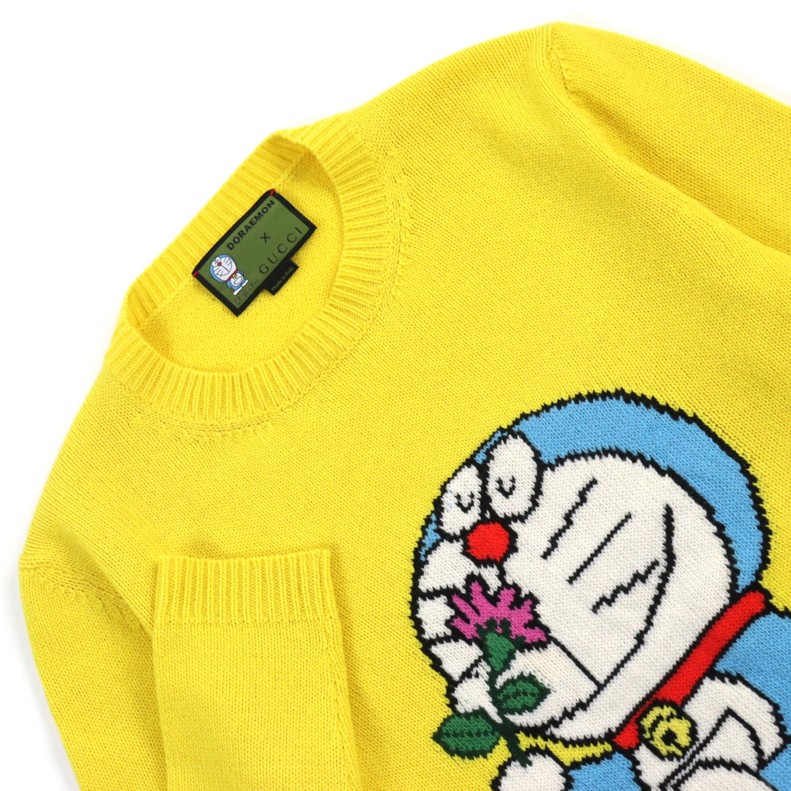 GUCCI Doraemon Wool Cotton Crew Neck Sweater S