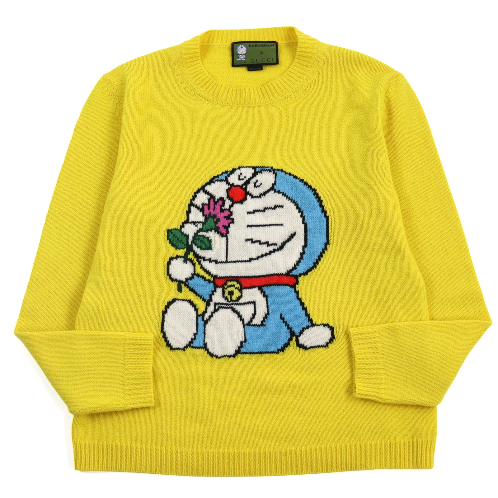 GUCCI Doraemon Wool Cotton Crew Neck Sweater S