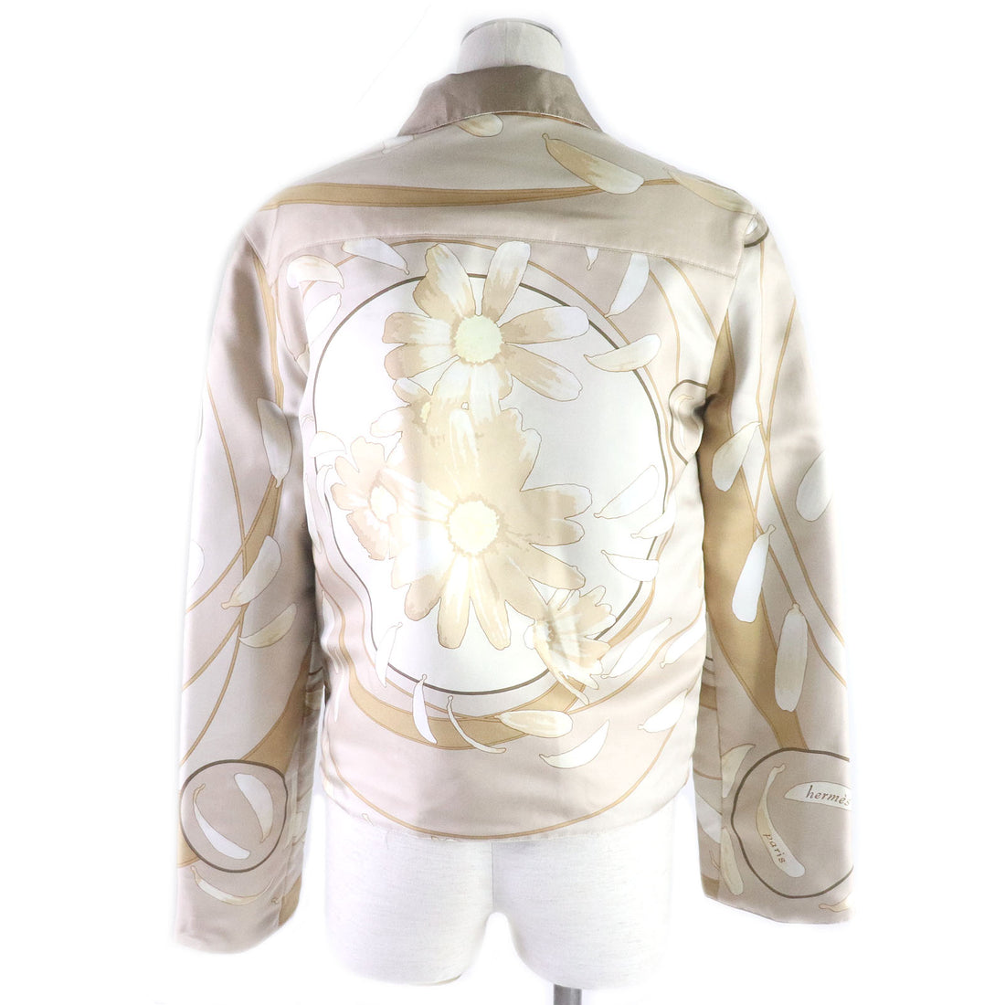 Hermes Silk Reversible Blouson Beige SM