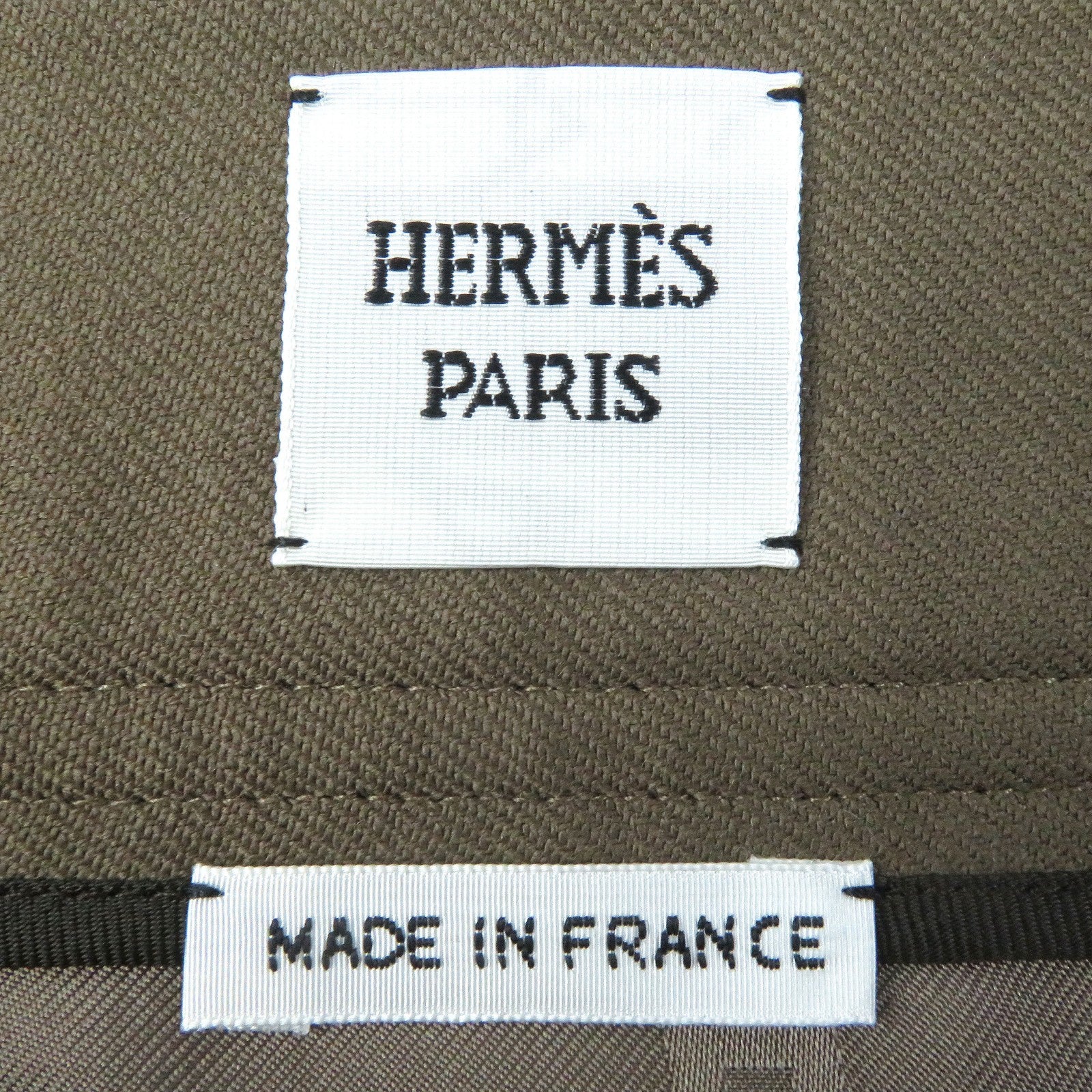 Hermes Wool Polyurethane Skirt with Belt-like Fittings