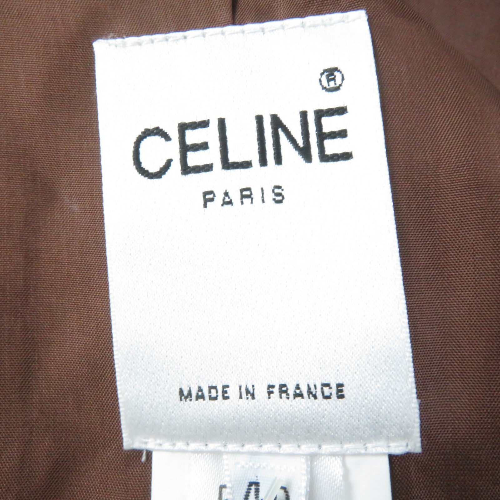 Celine Vintage Tweed Jacket with Logo Buttons and Faux Fur Collar