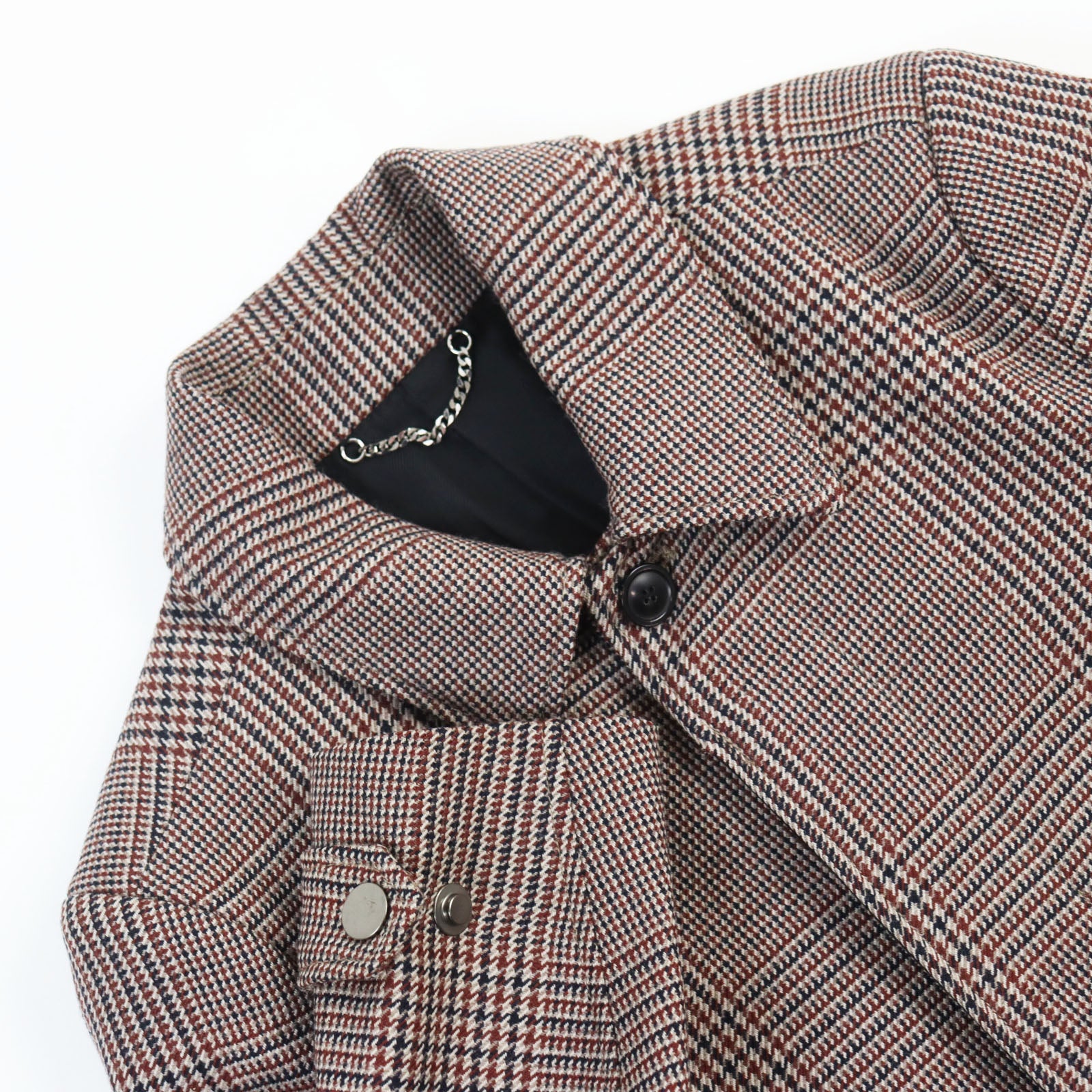 DIESEL Houndstooth Tweed Coat Multicolor