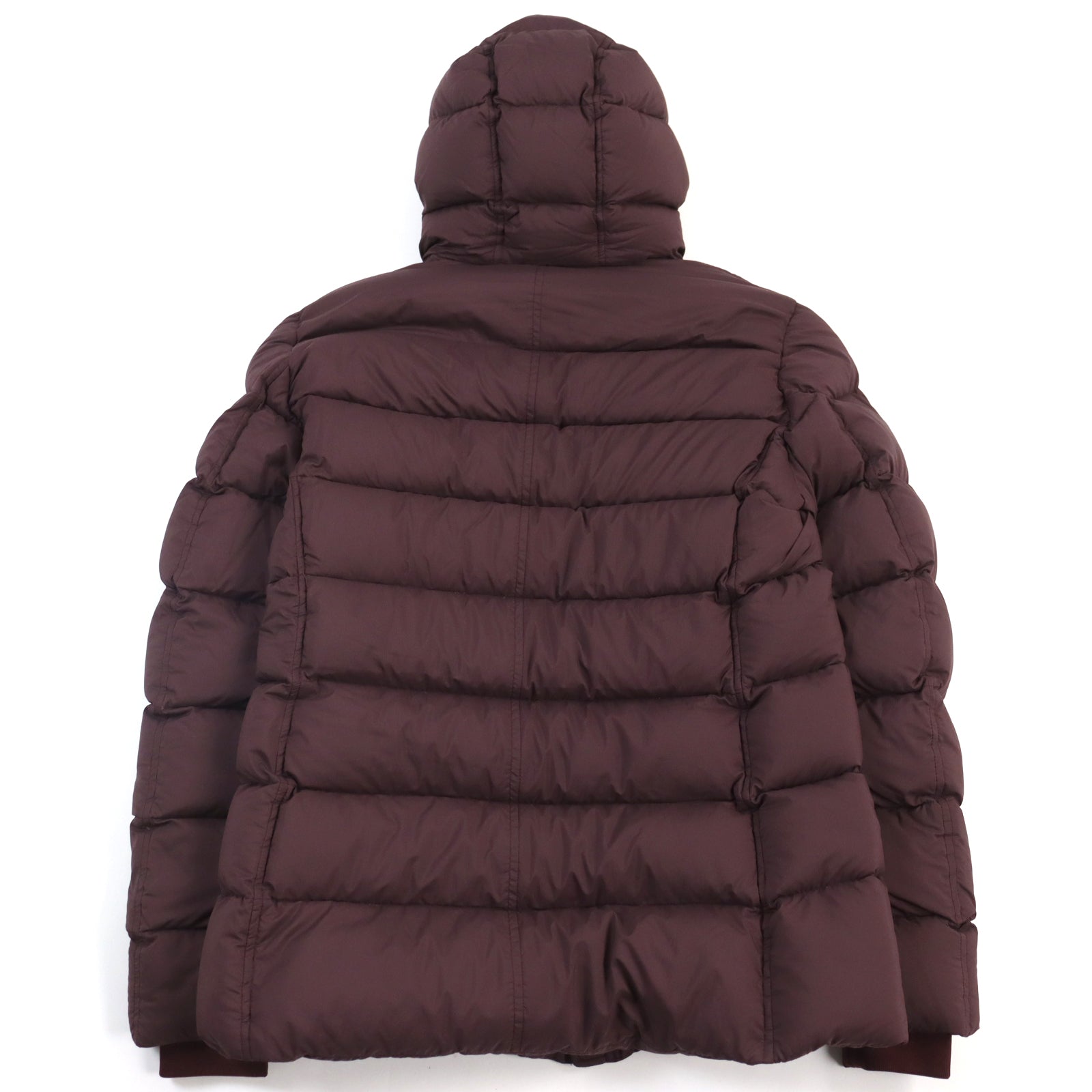 Herno Burgundy Hooded Down Coat Mens