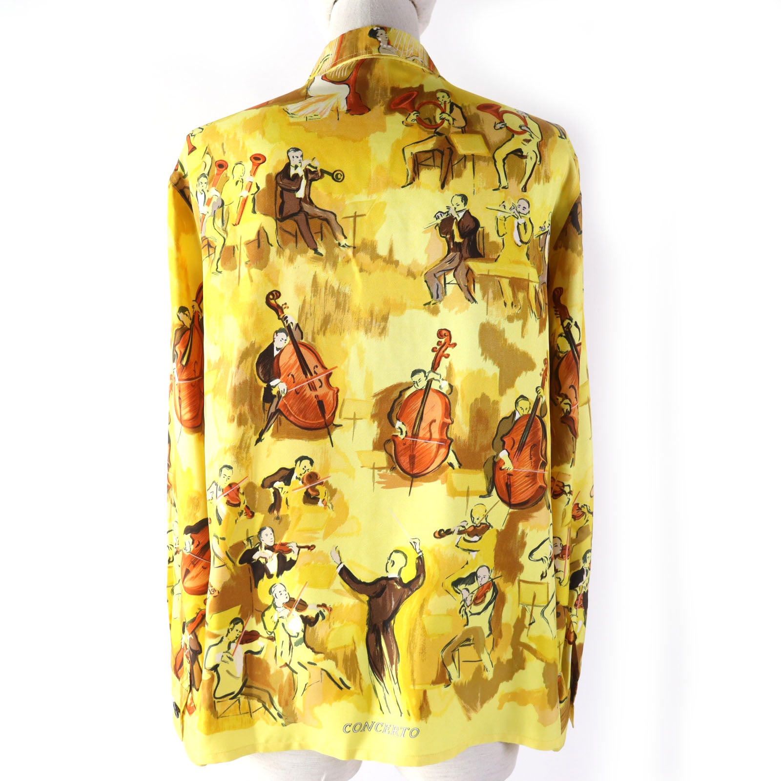 Hermes Silk Concerto Shirt Yellow 40