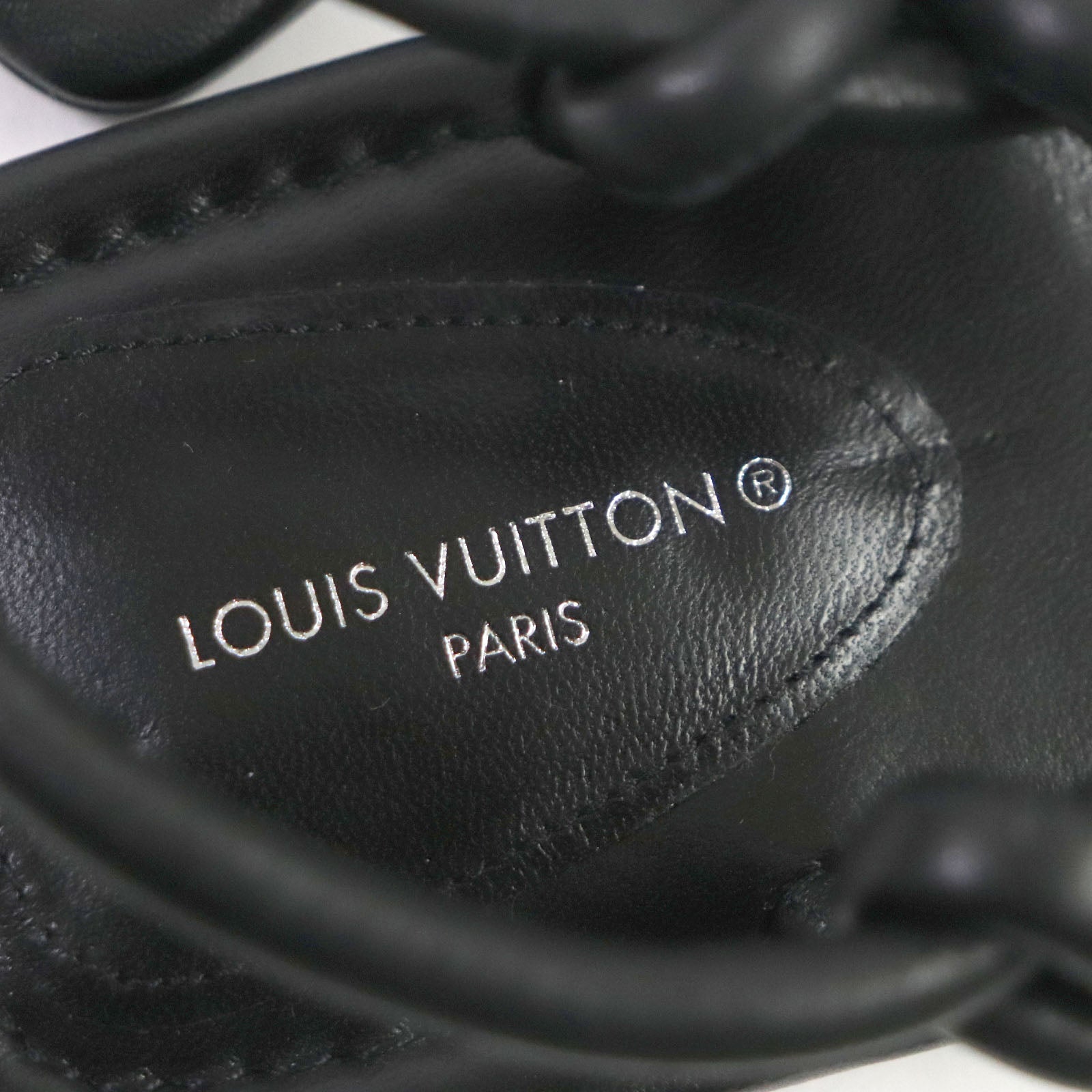 Louis Vuitton Leather Icon Logo Flats Sandals