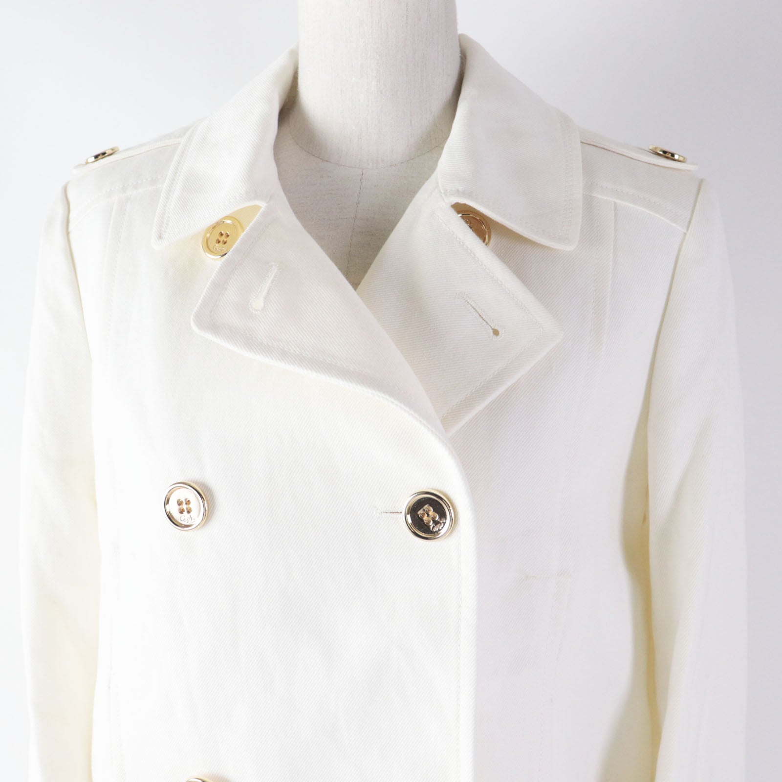 COACH Denim Jacket White M Women