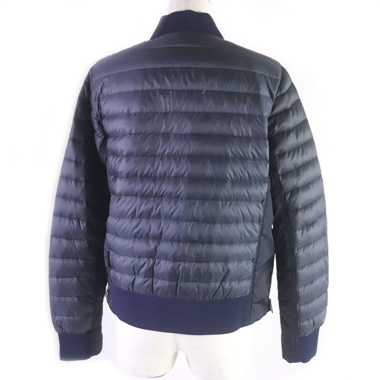 Moncler Nylon Down Jacket Navy Women