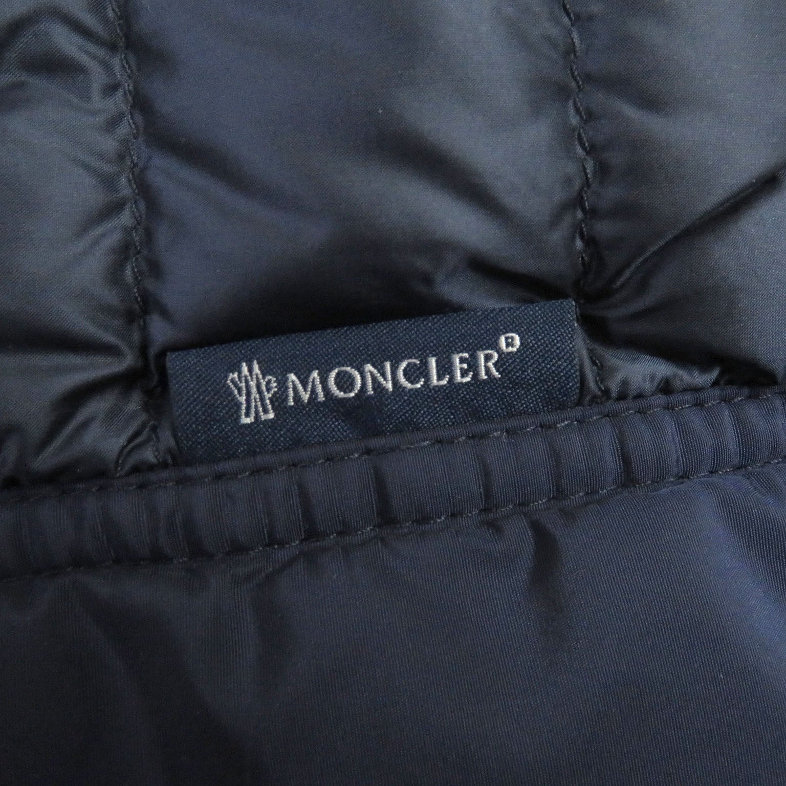 Moncler Nylon Down Jacket Navy Women