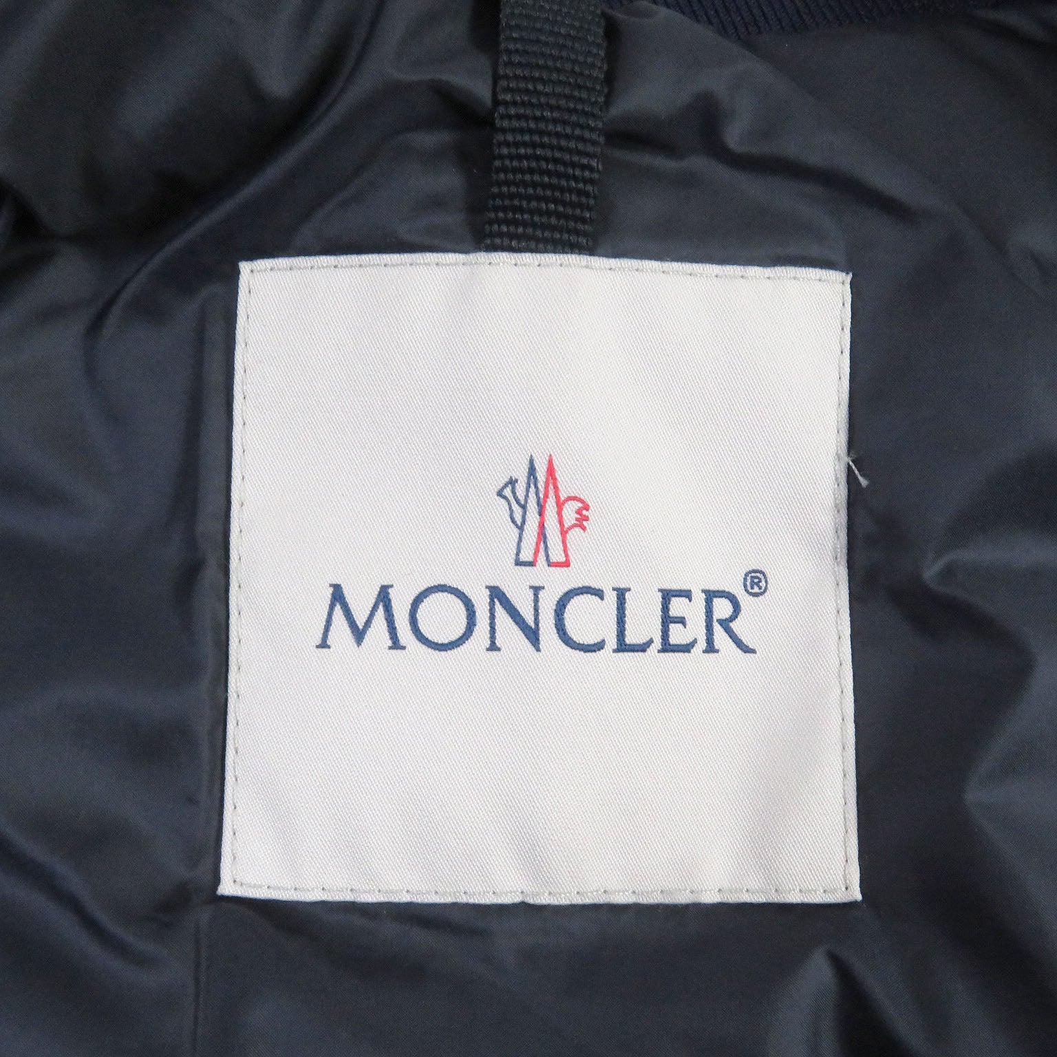 Moncler Nylon Down Jacket Navy Women