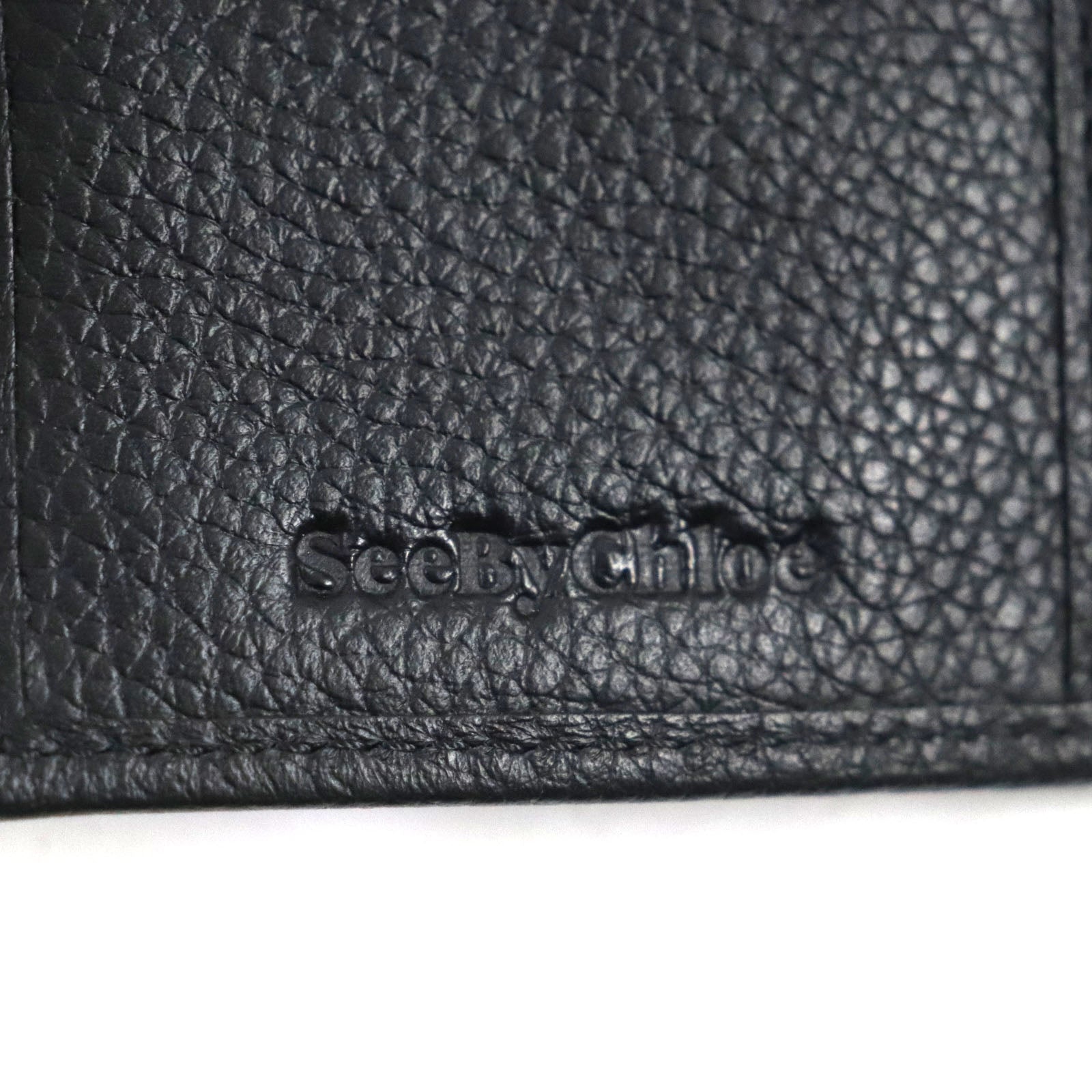 Chloe Lizzie Compact Leather Wallet Black