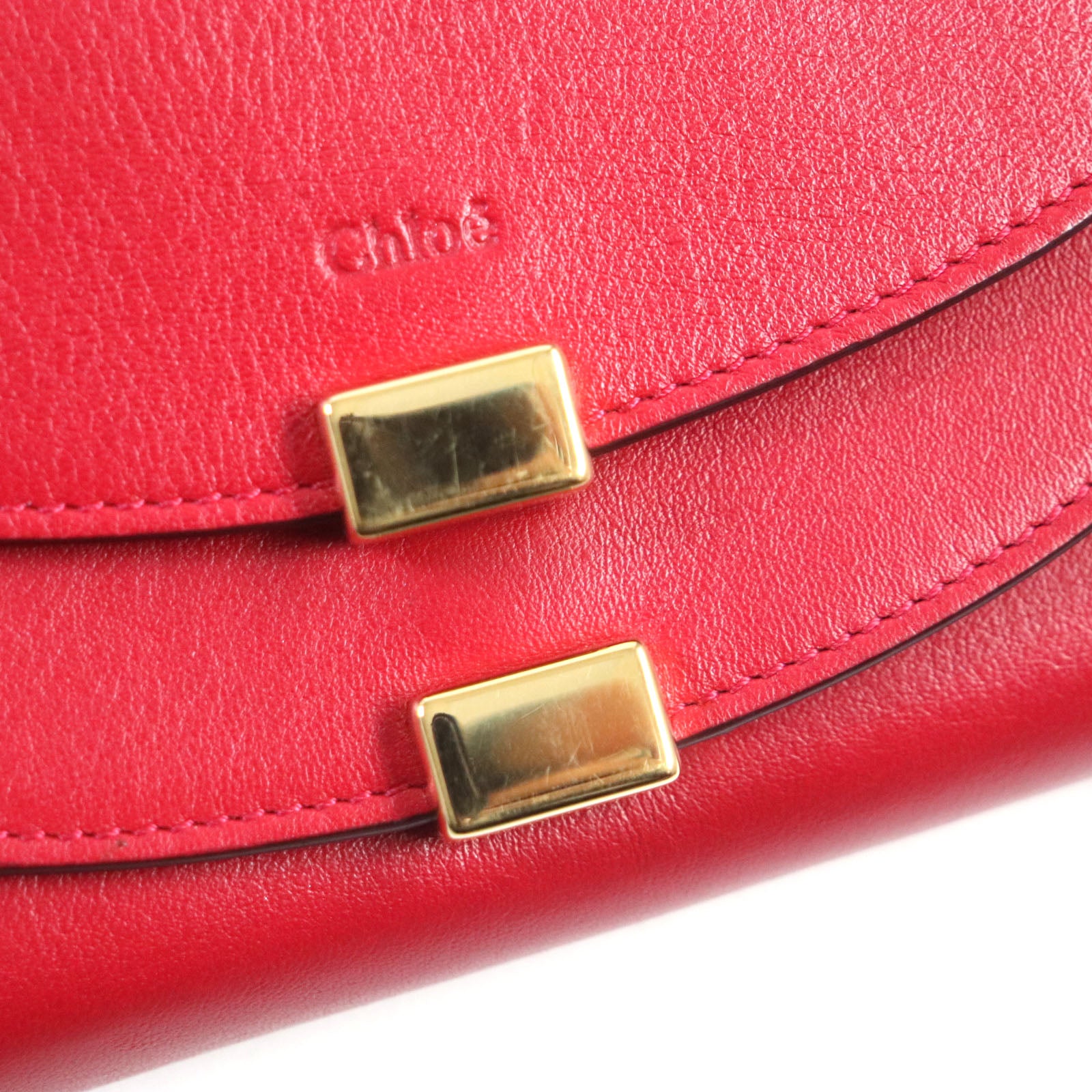 Chloe Georgia Double Flap Long Wallet Leather