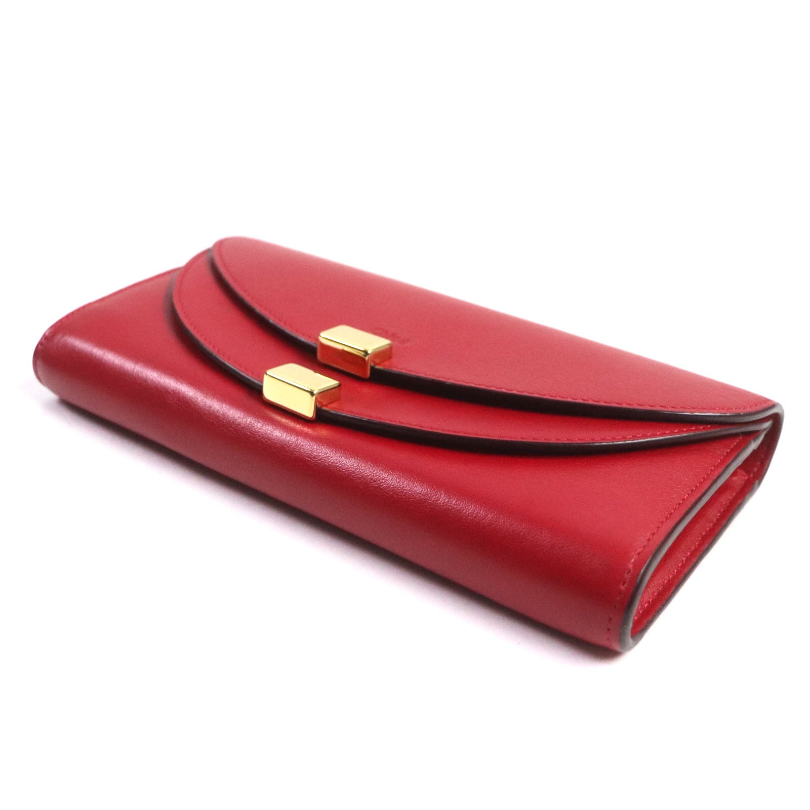 Chloe Georgia Double Flap Long Wallet Leather