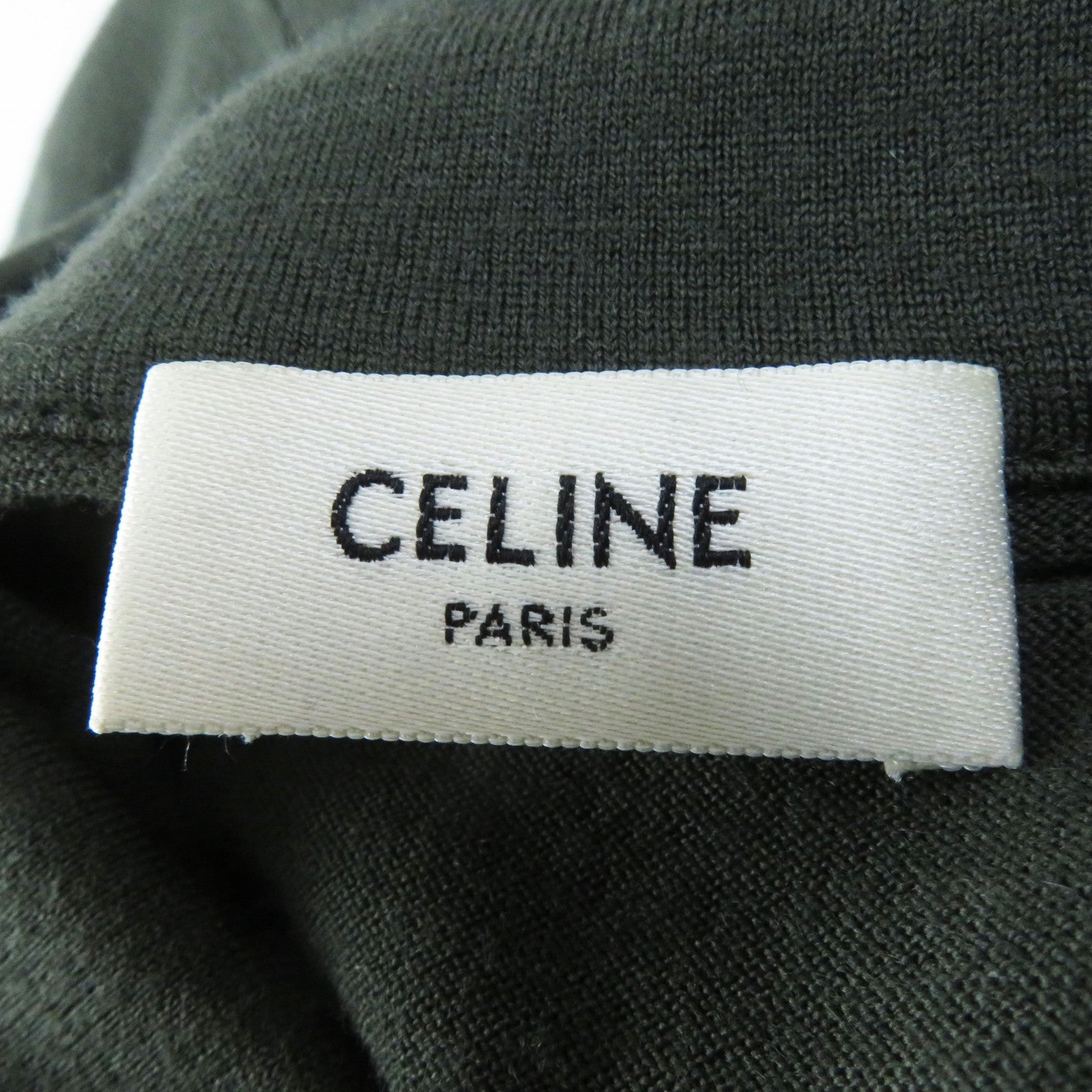 Celine Wool Cashmere Embroidery Long Dress XS