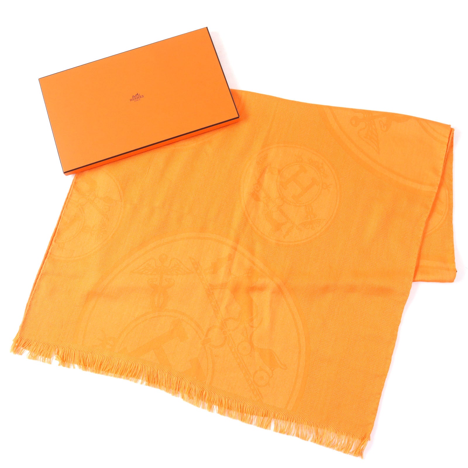 Hermes Cashmere Silk Etoile New Libris Shawl