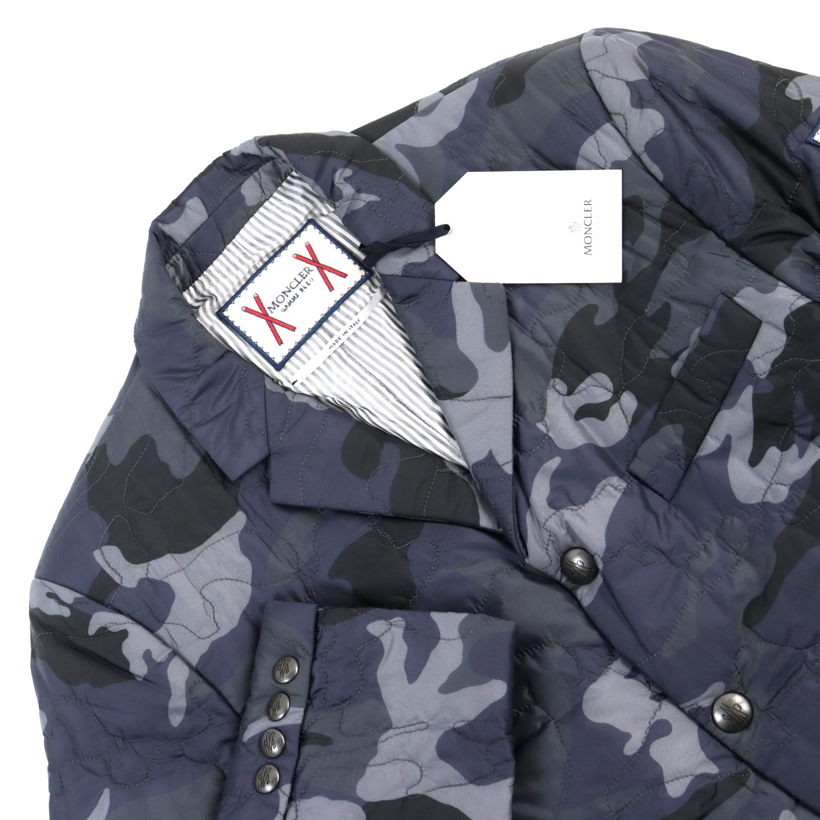 Moncler Nylon Jacket Navy Camouflage Italy