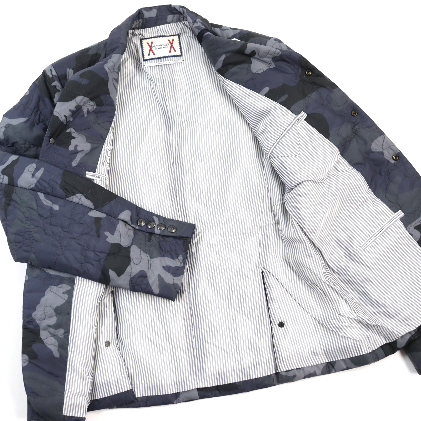 Moncler Nylon Jacket Navy Camouflage Italy