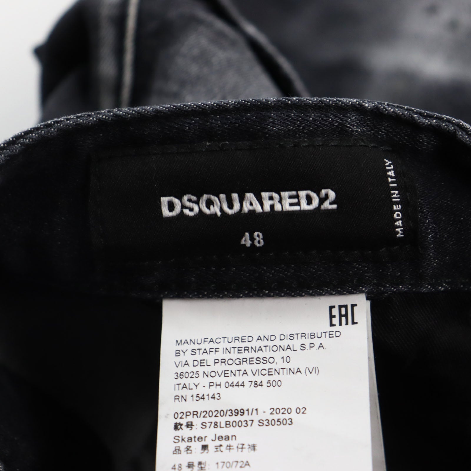 DSQUARED2 Skater Jeans S78LB0037 Black 48